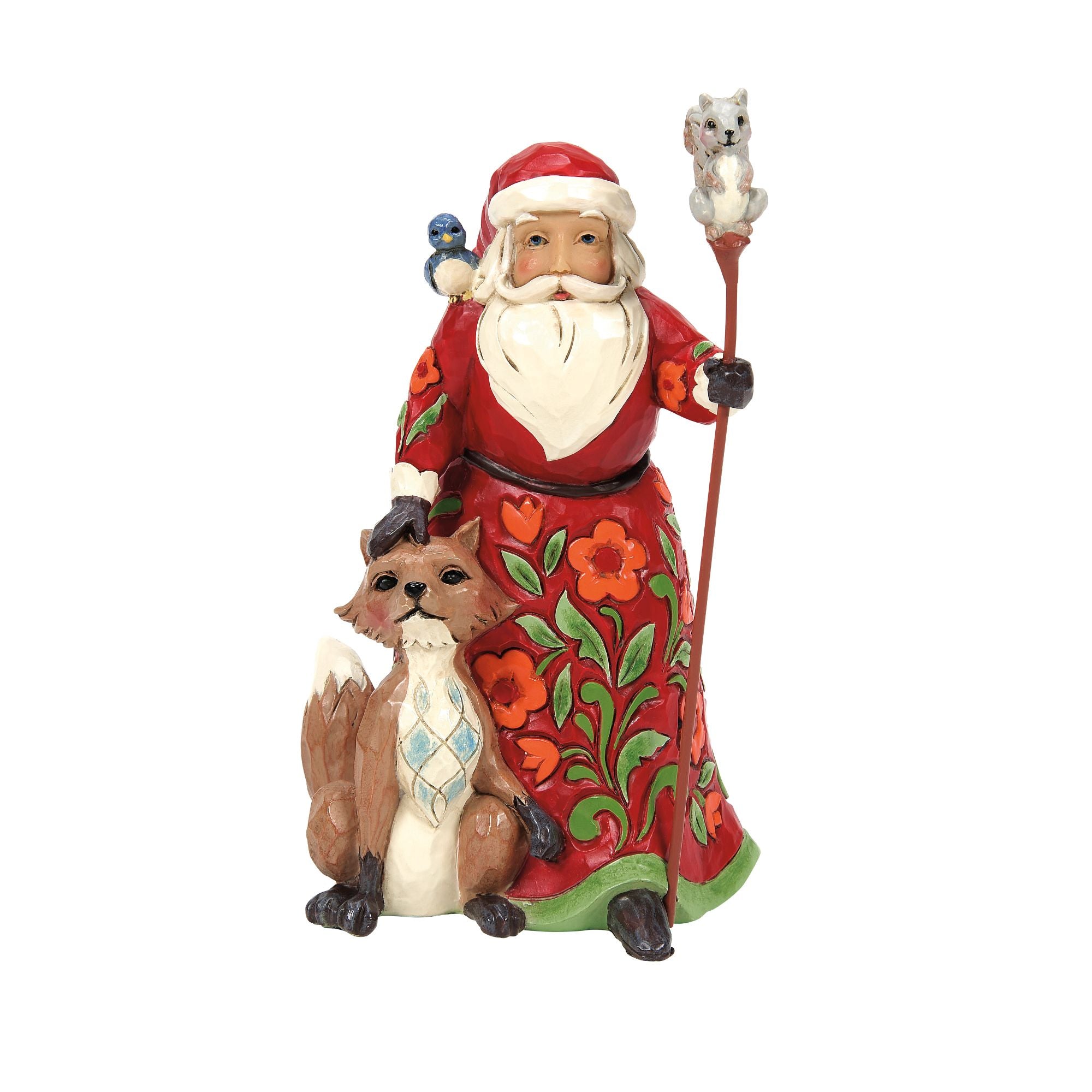 Santa with Fox Figurine – Jim Shore
