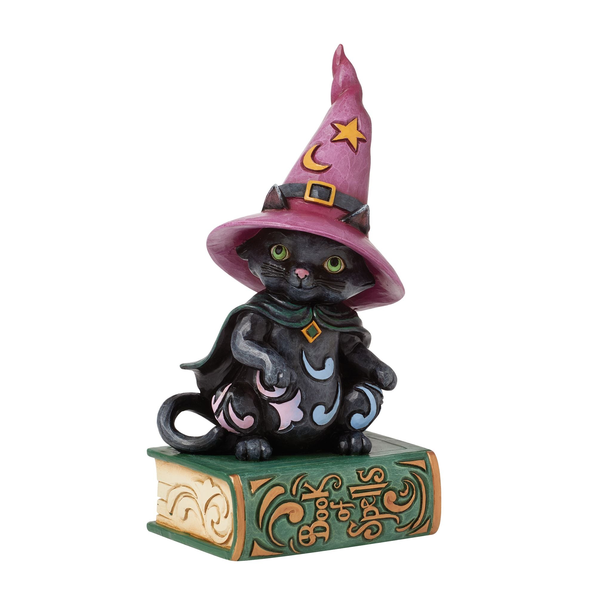 Black Cat Sitting on Book Pint – Jim Shore