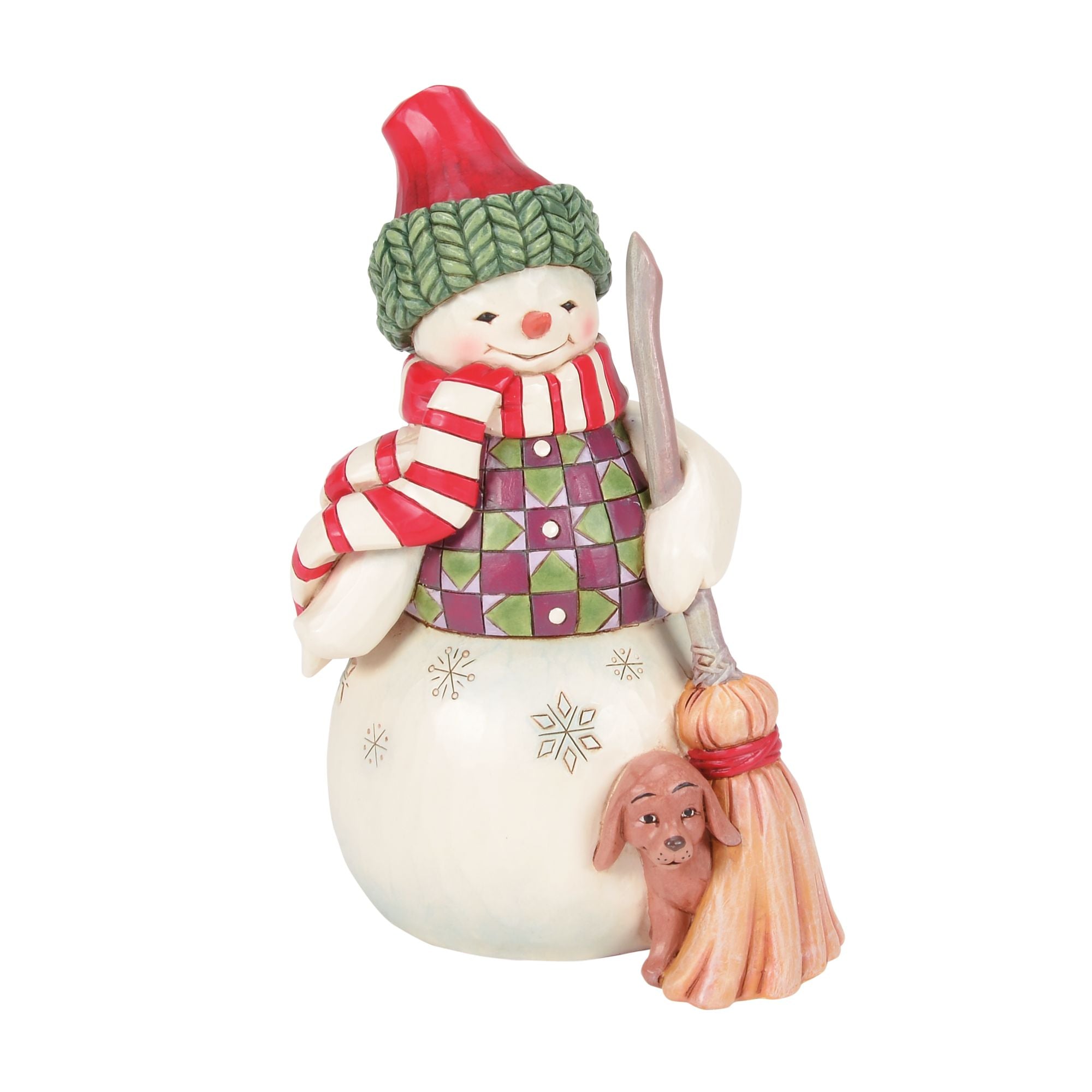 Snowman with Dog Peeking Fig – Jim Shore