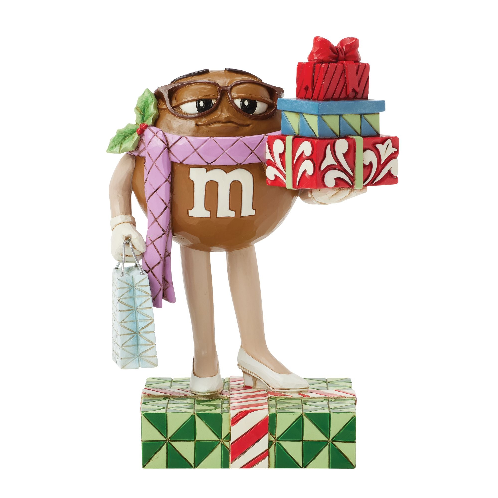 M&M'S Brown Charac w/ Presents – Jim Shore
