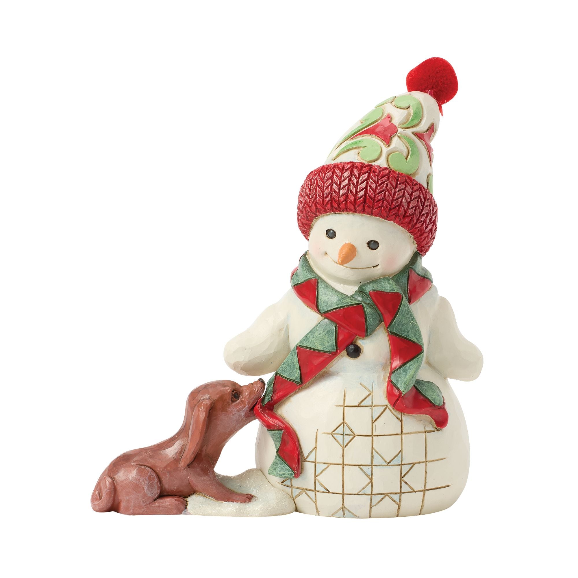 Snowman with Dog & Scarf Pint – Jim Shore