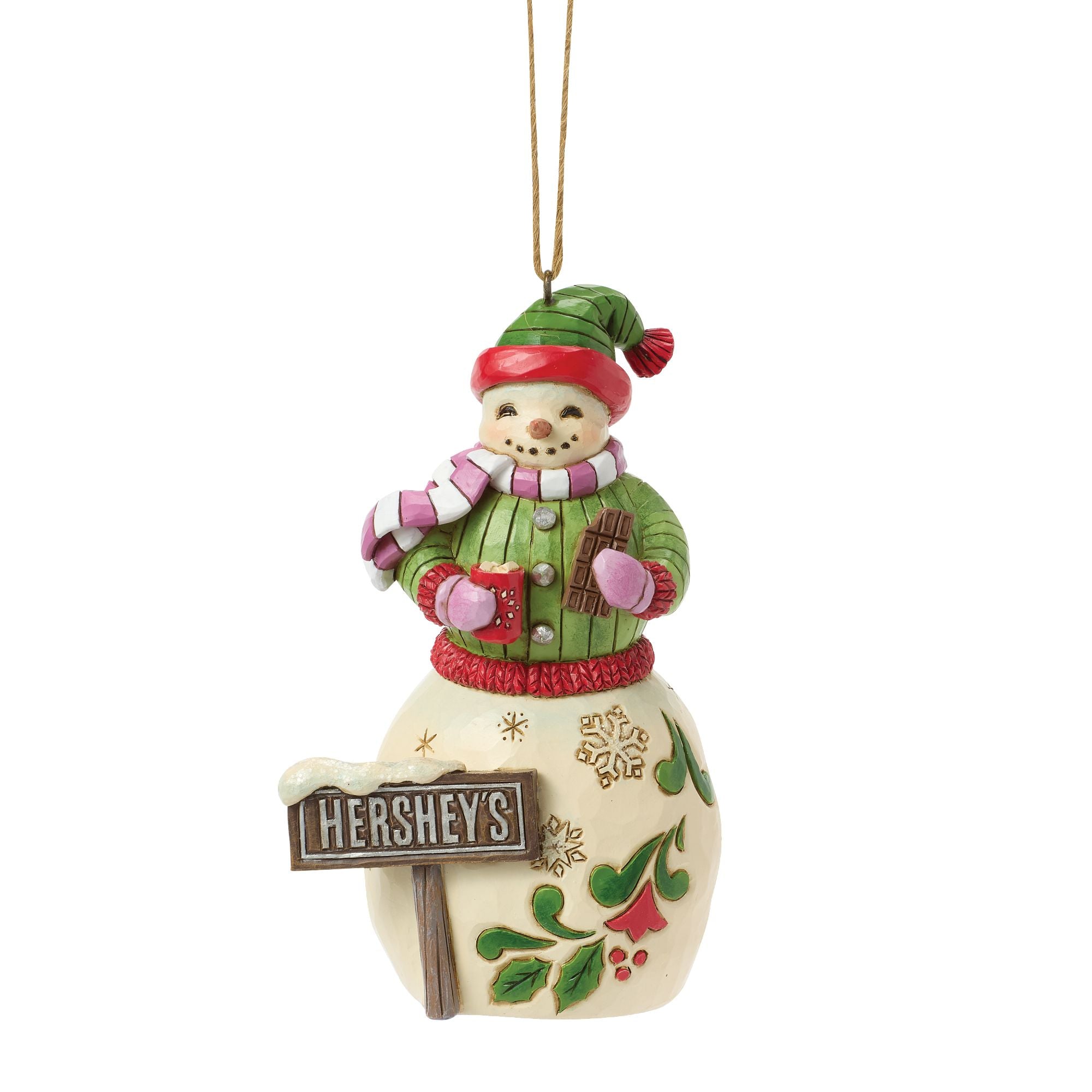 Damaris joy Limited Edition AOR,メロハー Snowman w Hershey Sign Orn – Jim Shore