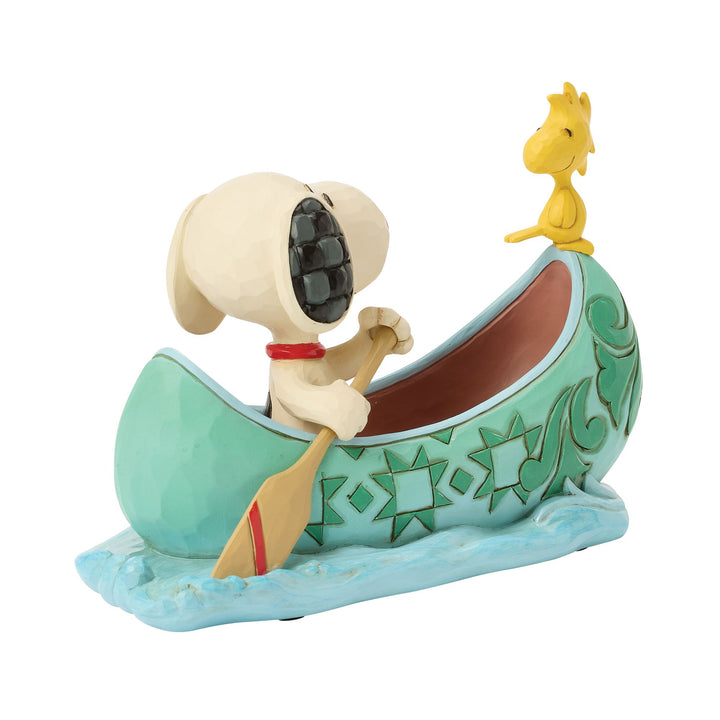 Snoopy and Woodstock in Canoe