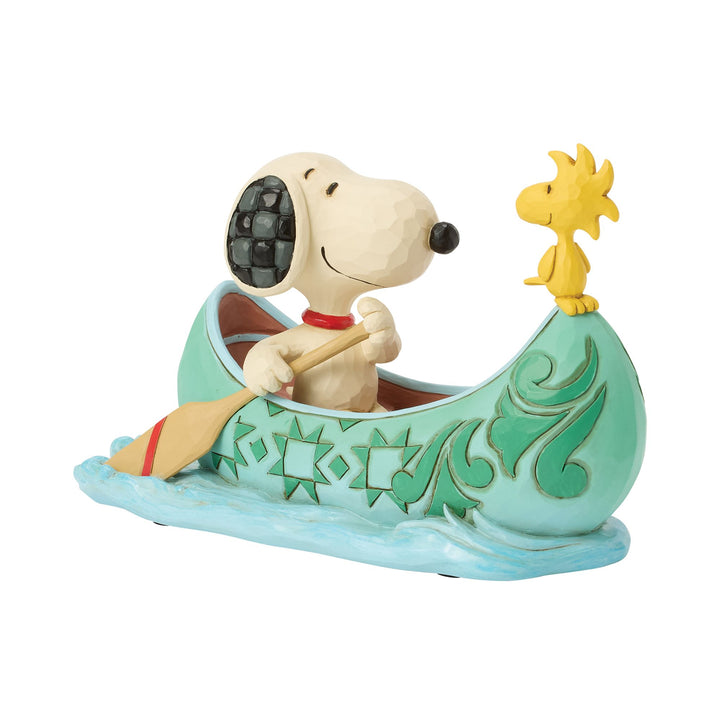Snoopy and Woodstock in Canoe