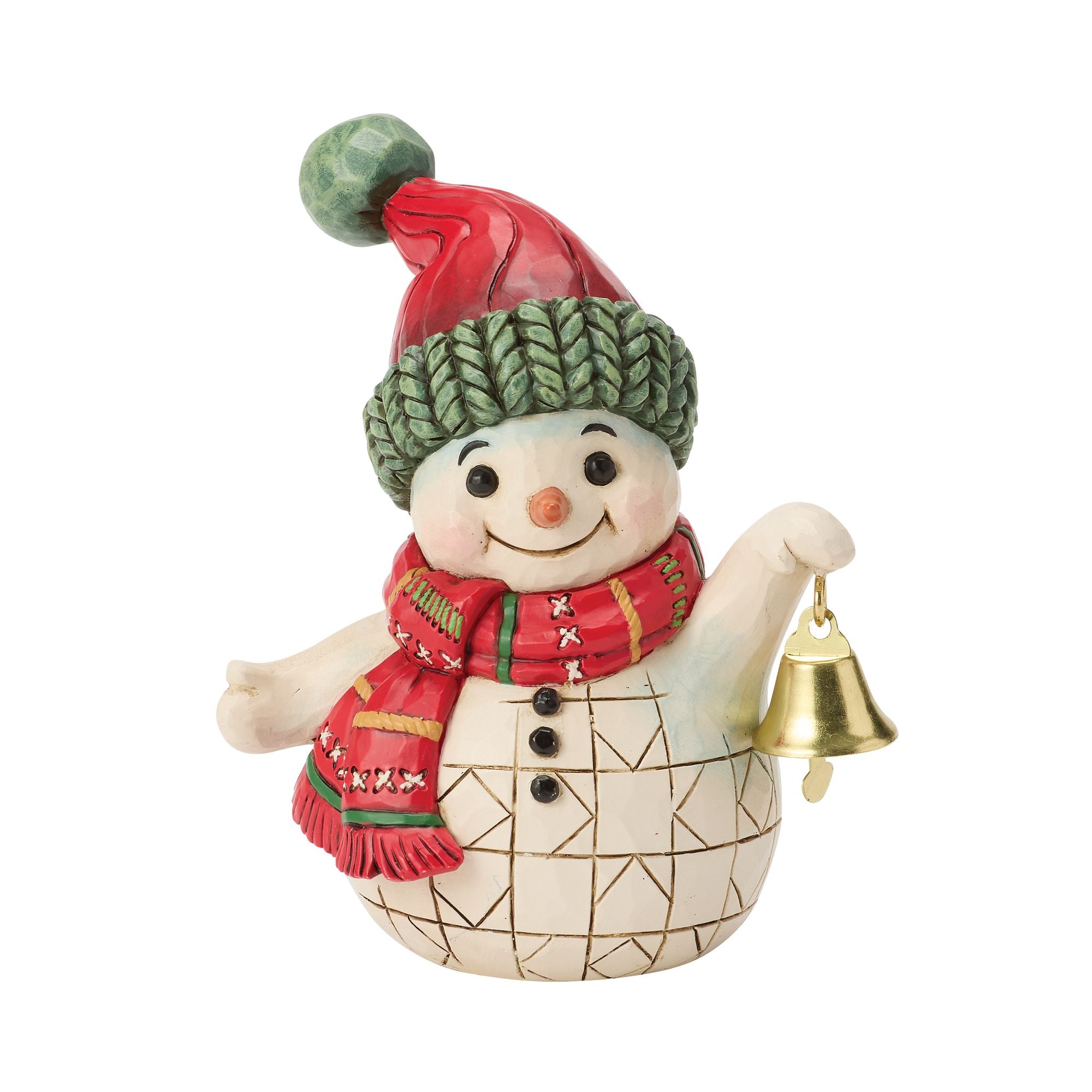 Snowman Holding Bell Mini – Jim Shore