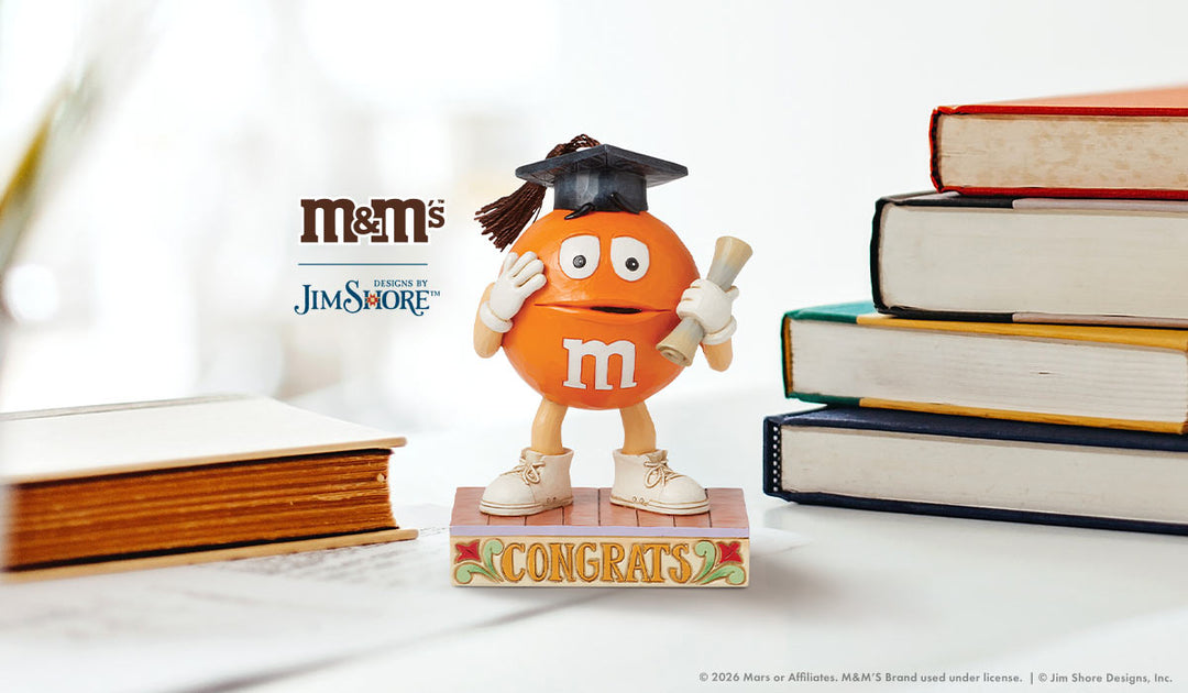 Jim Shore's M&M's Graduation figurine
