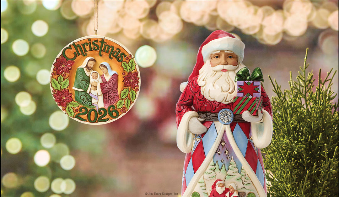 Dated Jim Shore ornament and santa pieces