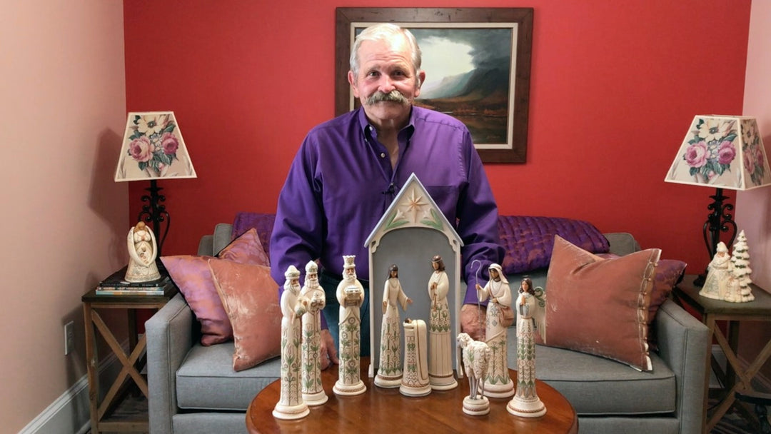 Limited Edition White Woodland Nativity