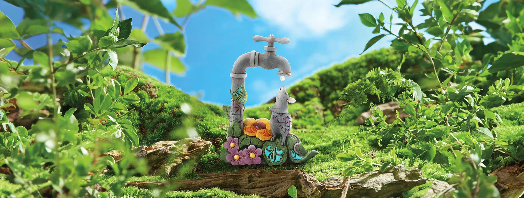 Jim Shore Mouse under faucet figurine