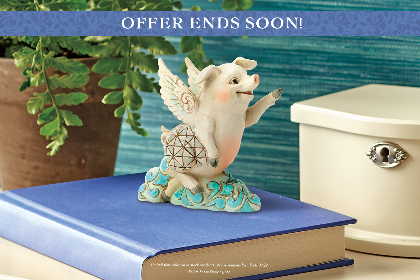 flying pig figurine