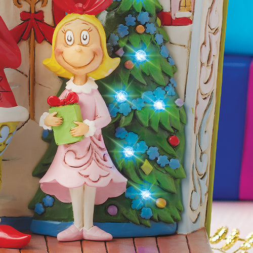 Jim Shore Grinch lit up tree Grinch figurine