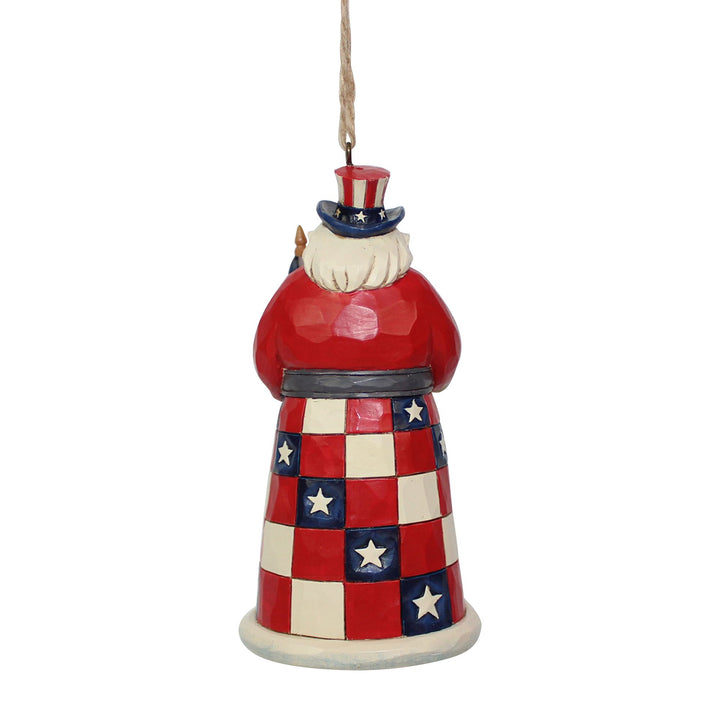 American Santa Ornament