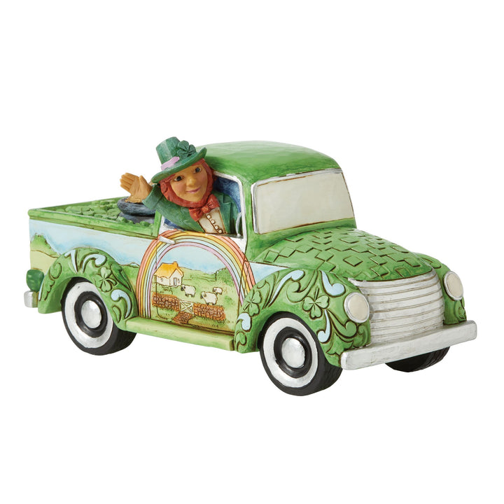 Leprechaun in Green Truck