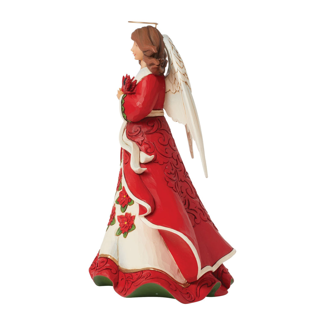 christmas angel in red dress Angel With Red Dress Tree Topper, 18 Inch