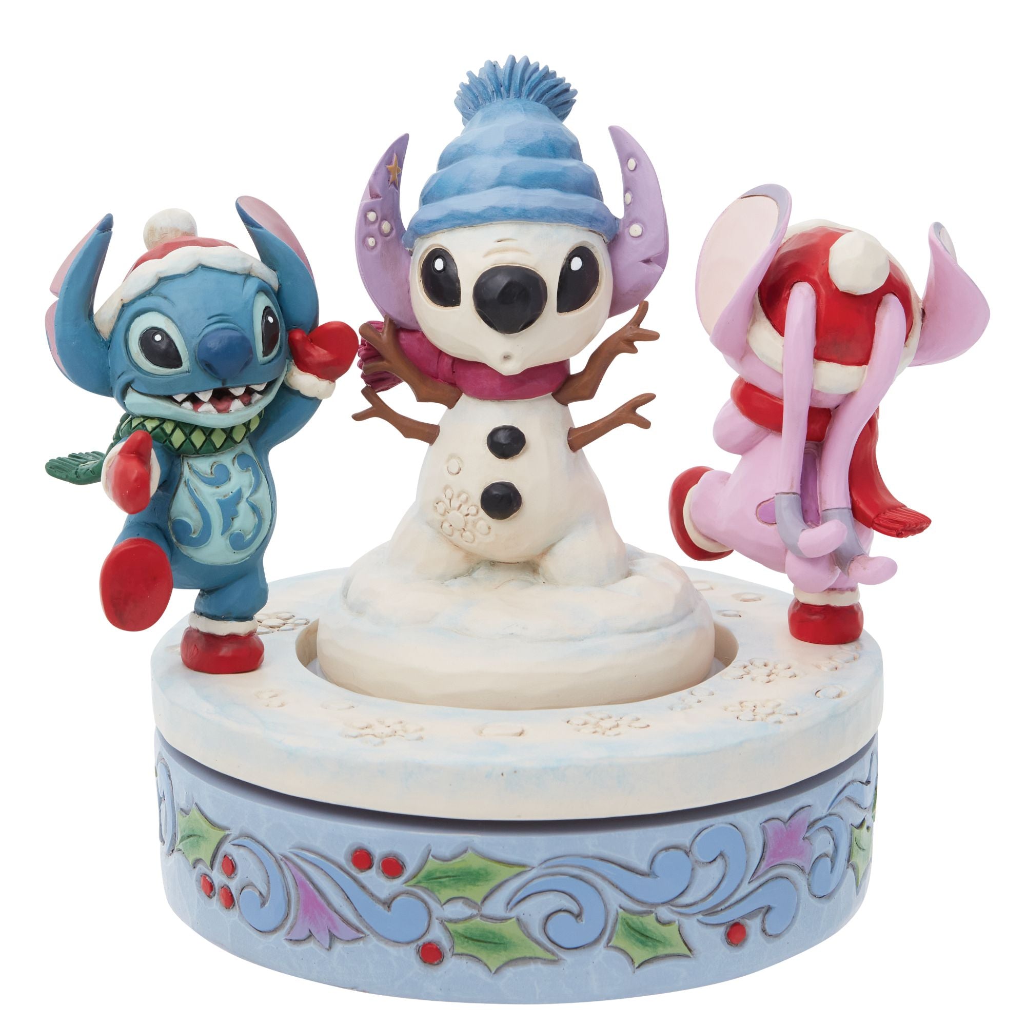 Stitch & Angel Building a Snow – Jim Shore