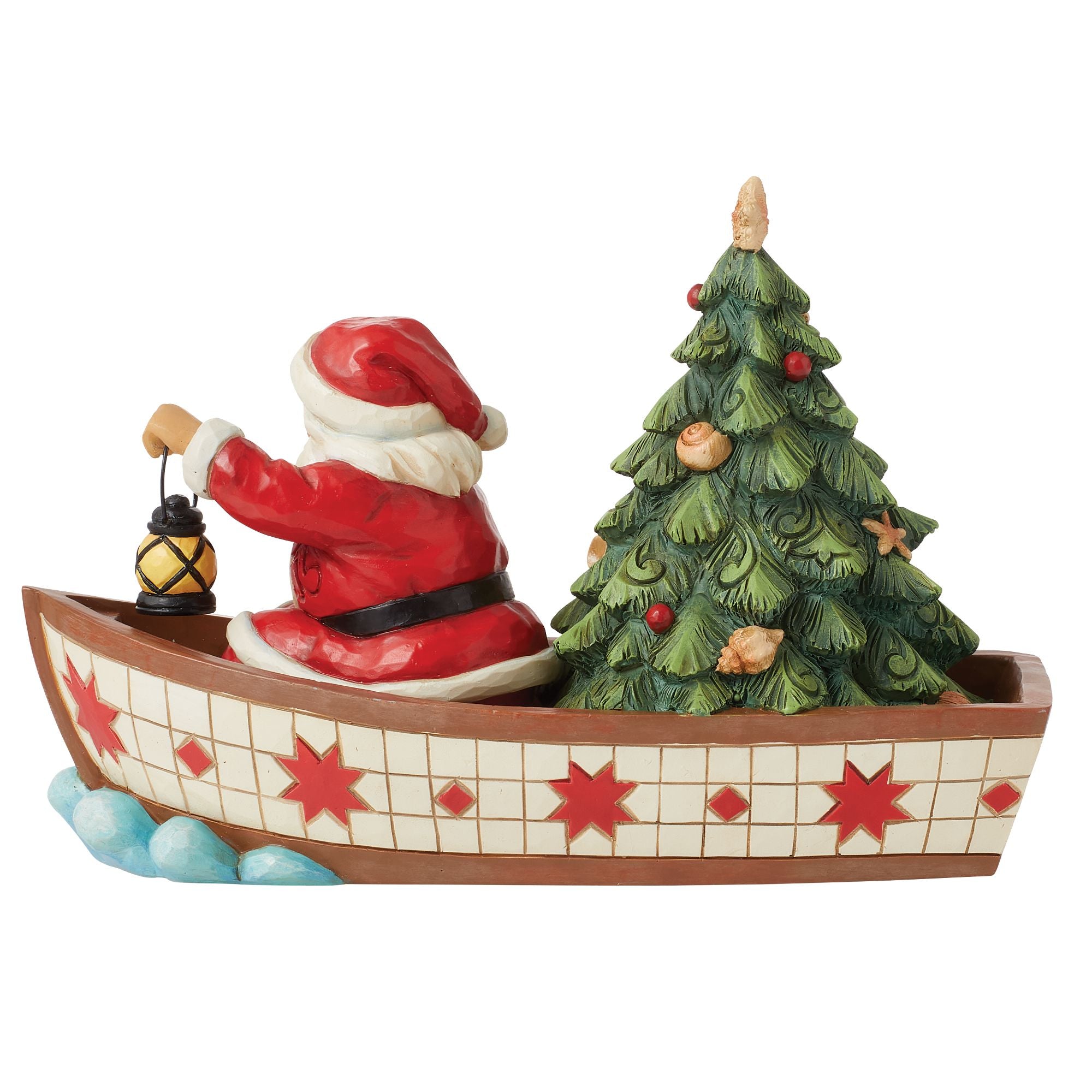 Jim Shore Santa in Boat with Tree Figurine - Thumbnail 5