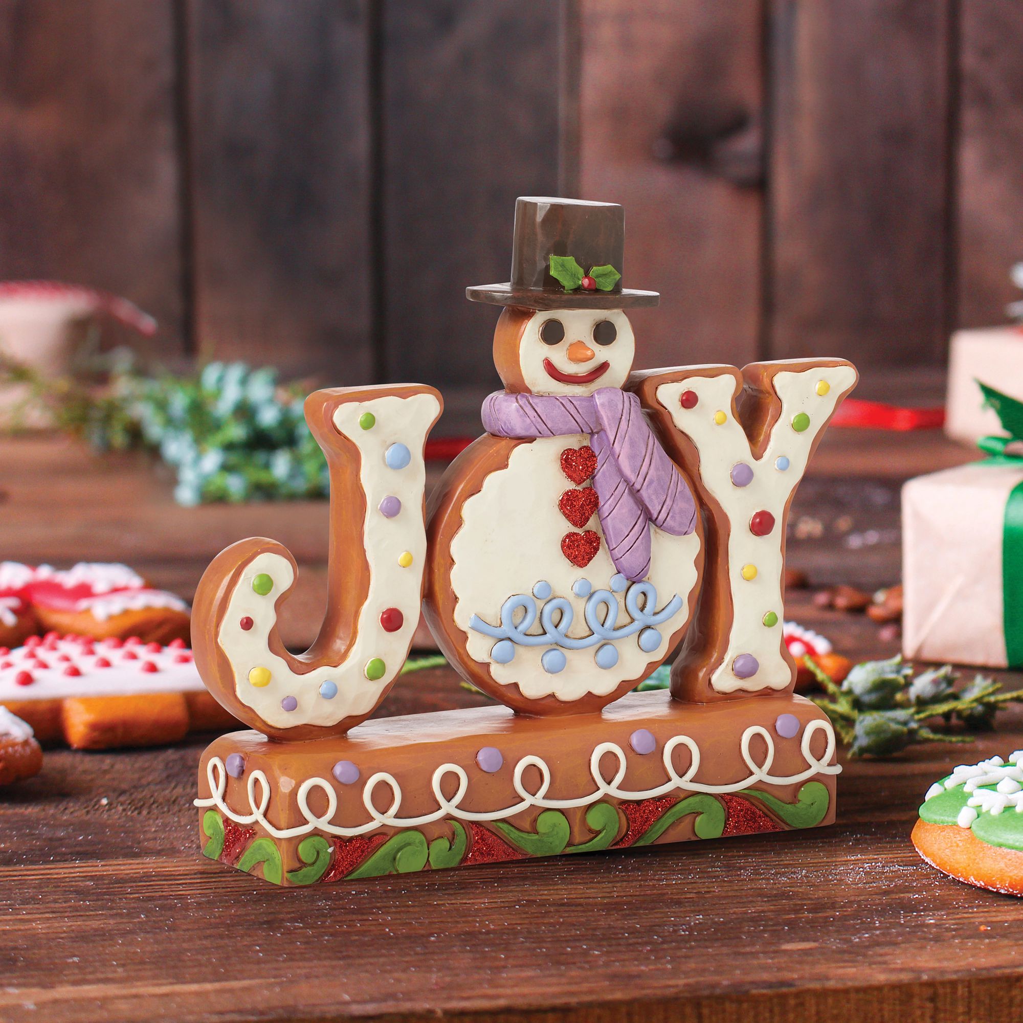 Gingerbread JOY Figurine – Jim Shore