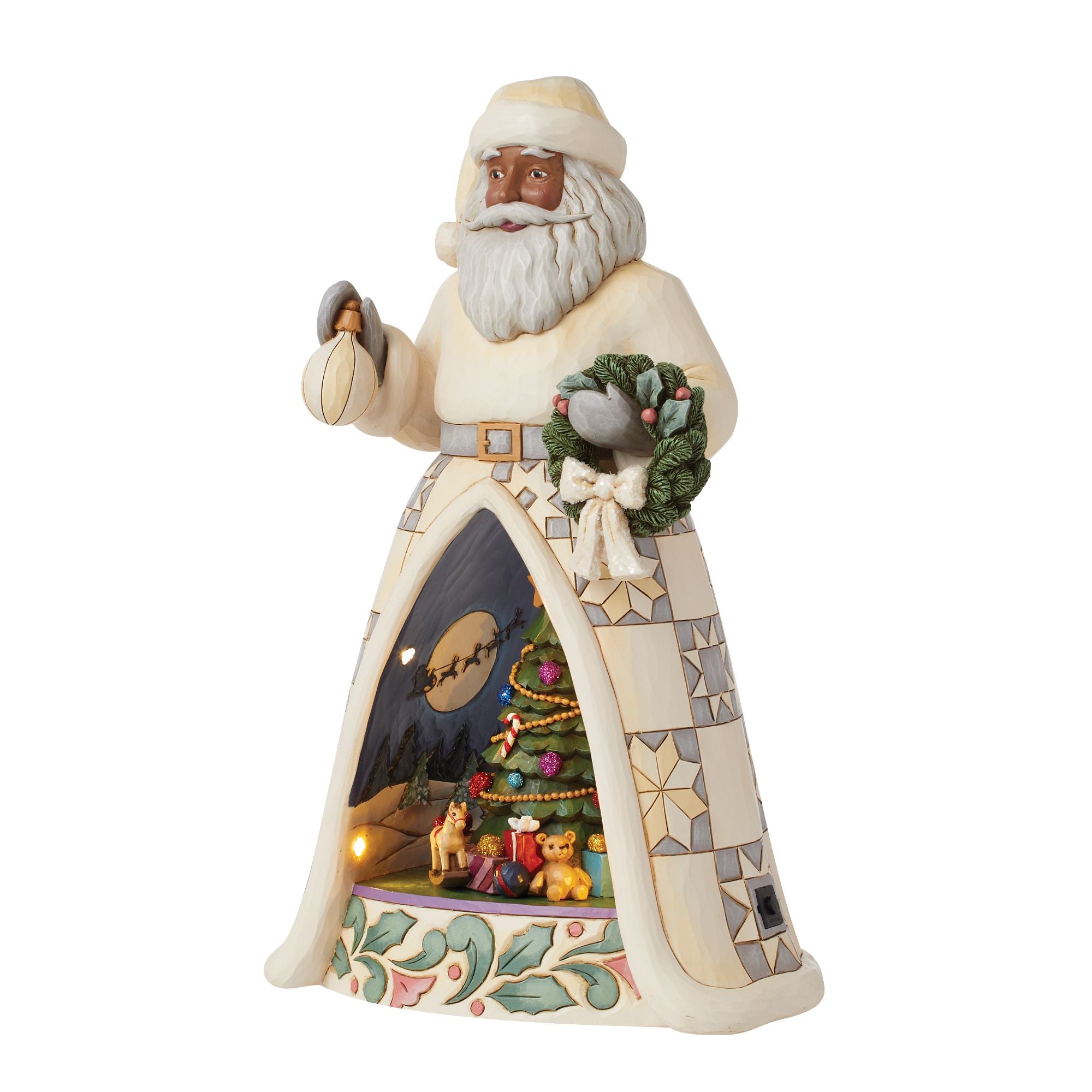 LED Black Santa Open Scene – Jim Shore