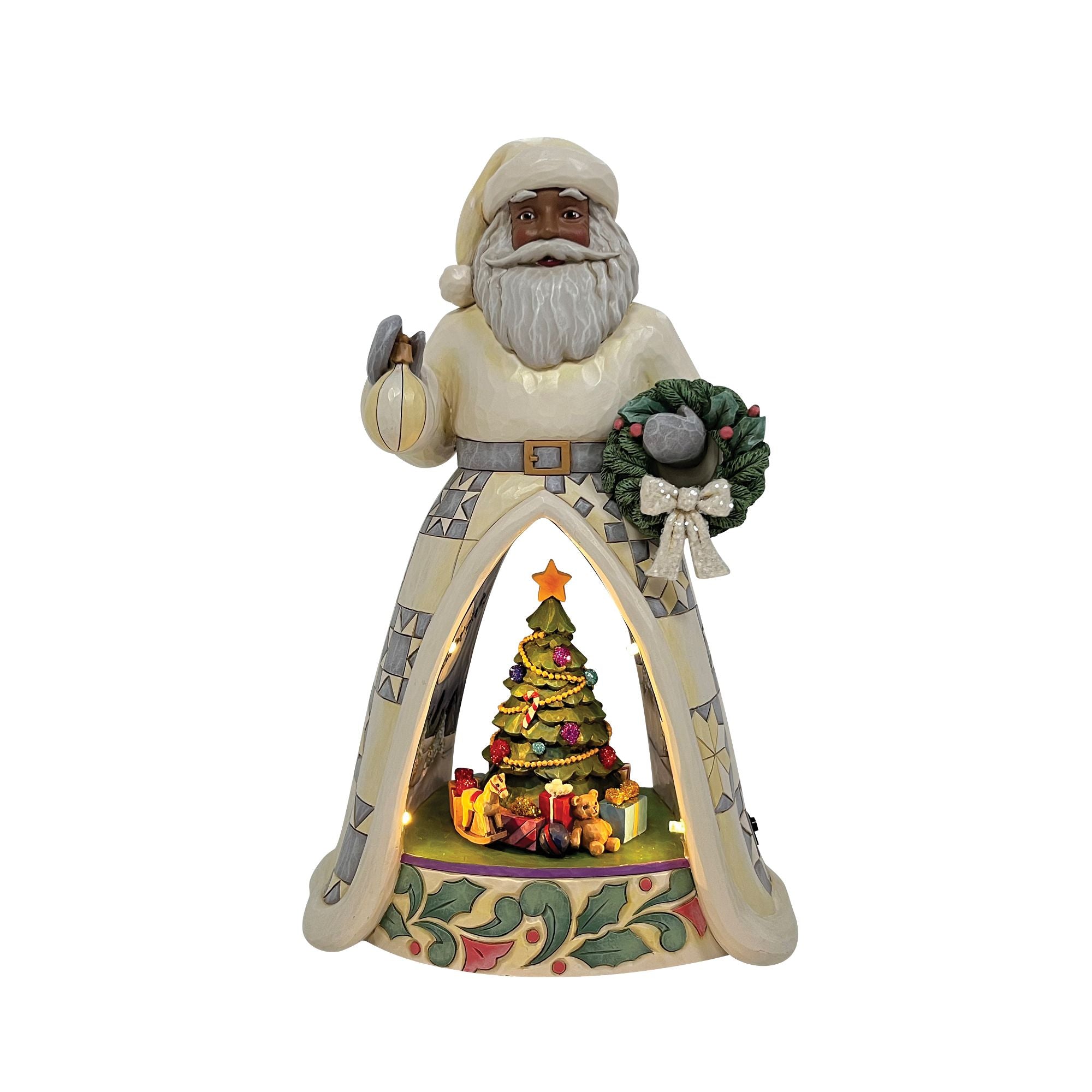 LED Black Santa Open Scene – Jim Shore