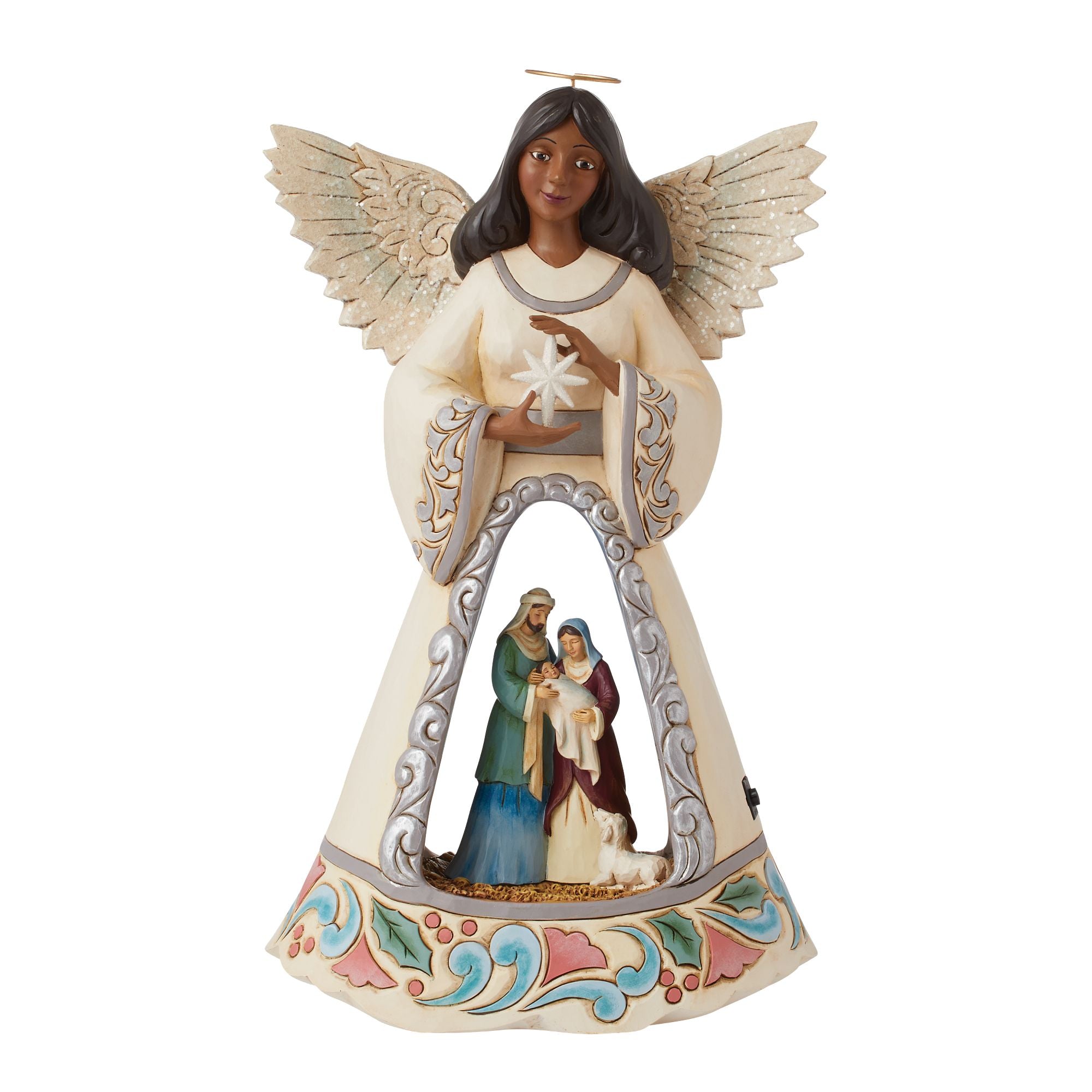LED Black Nativity Angel – Jim Shore