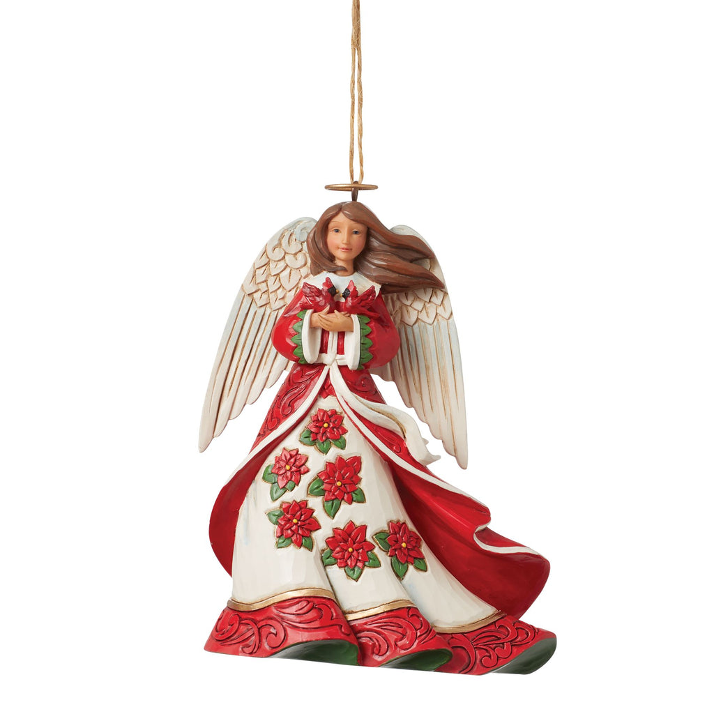 Red Angel with Cardinals Orn – Jim Shore