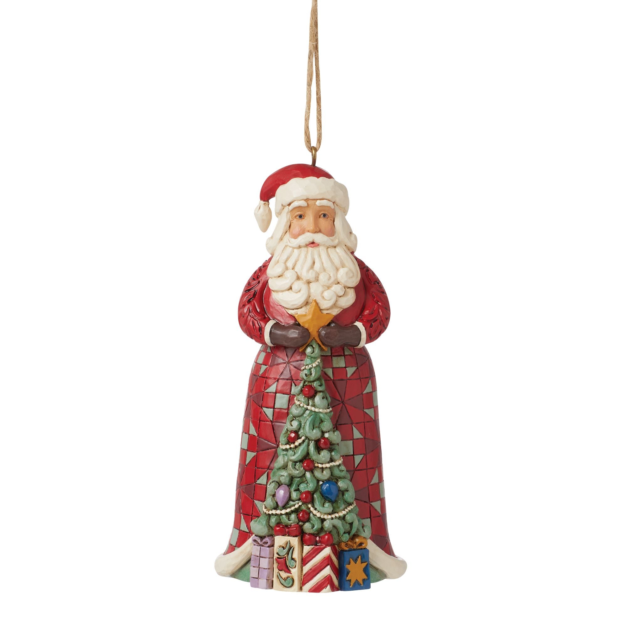 Santa with Tree in Skirt Orn – Jim Shore