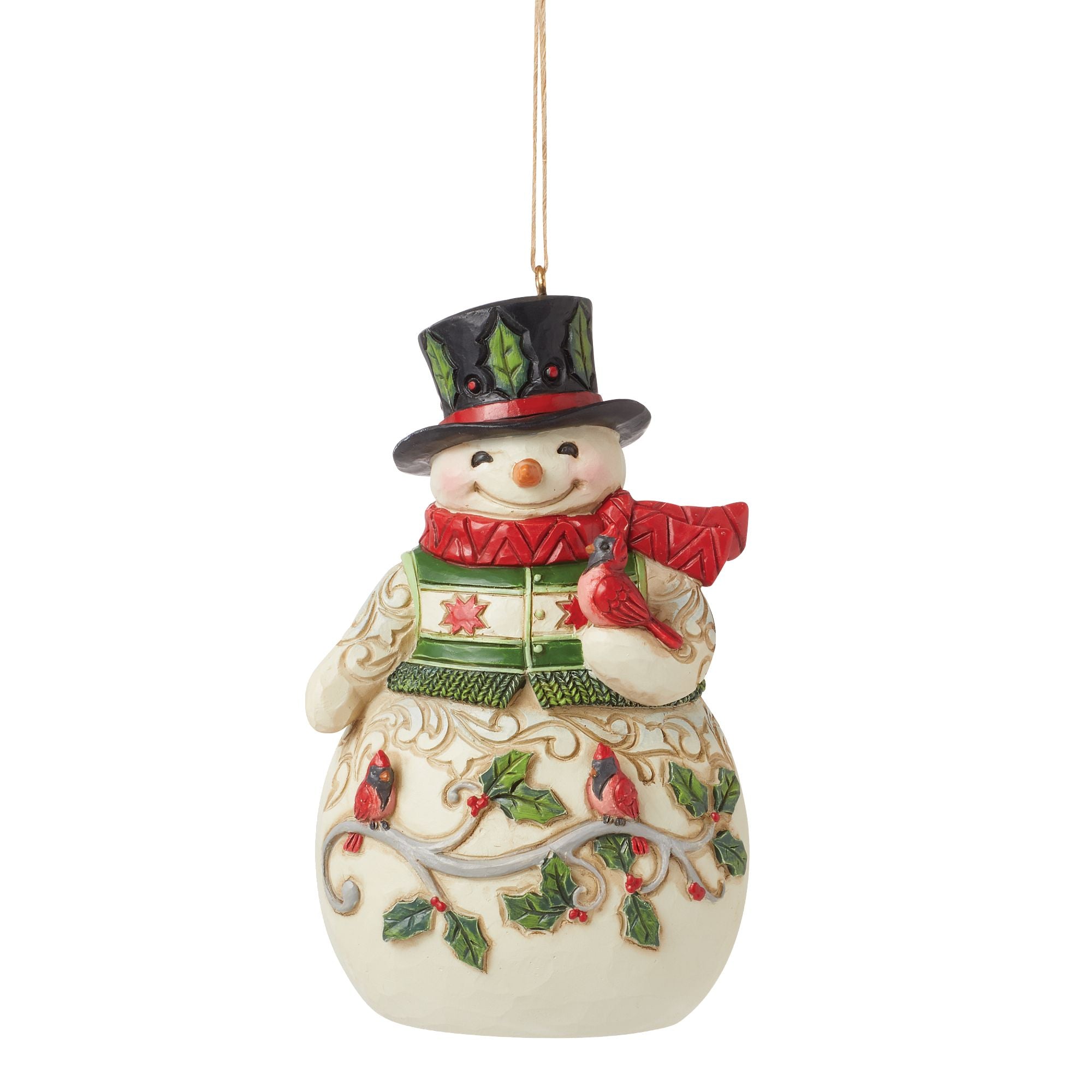 Jim Shore Snowman with Cardinal Ornament