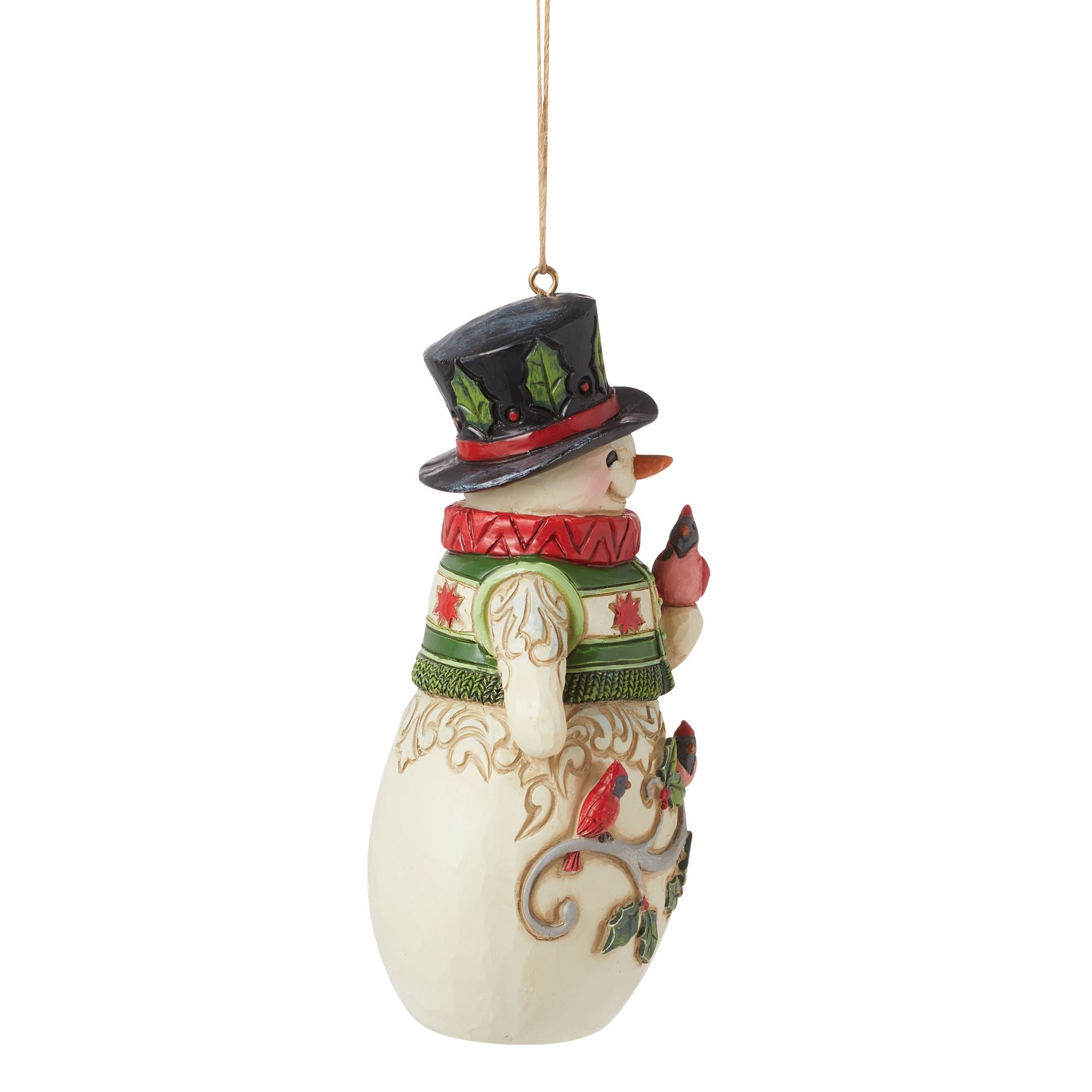 Jim Shore Snowman with Cardinal Ornament - Thumbnail 4