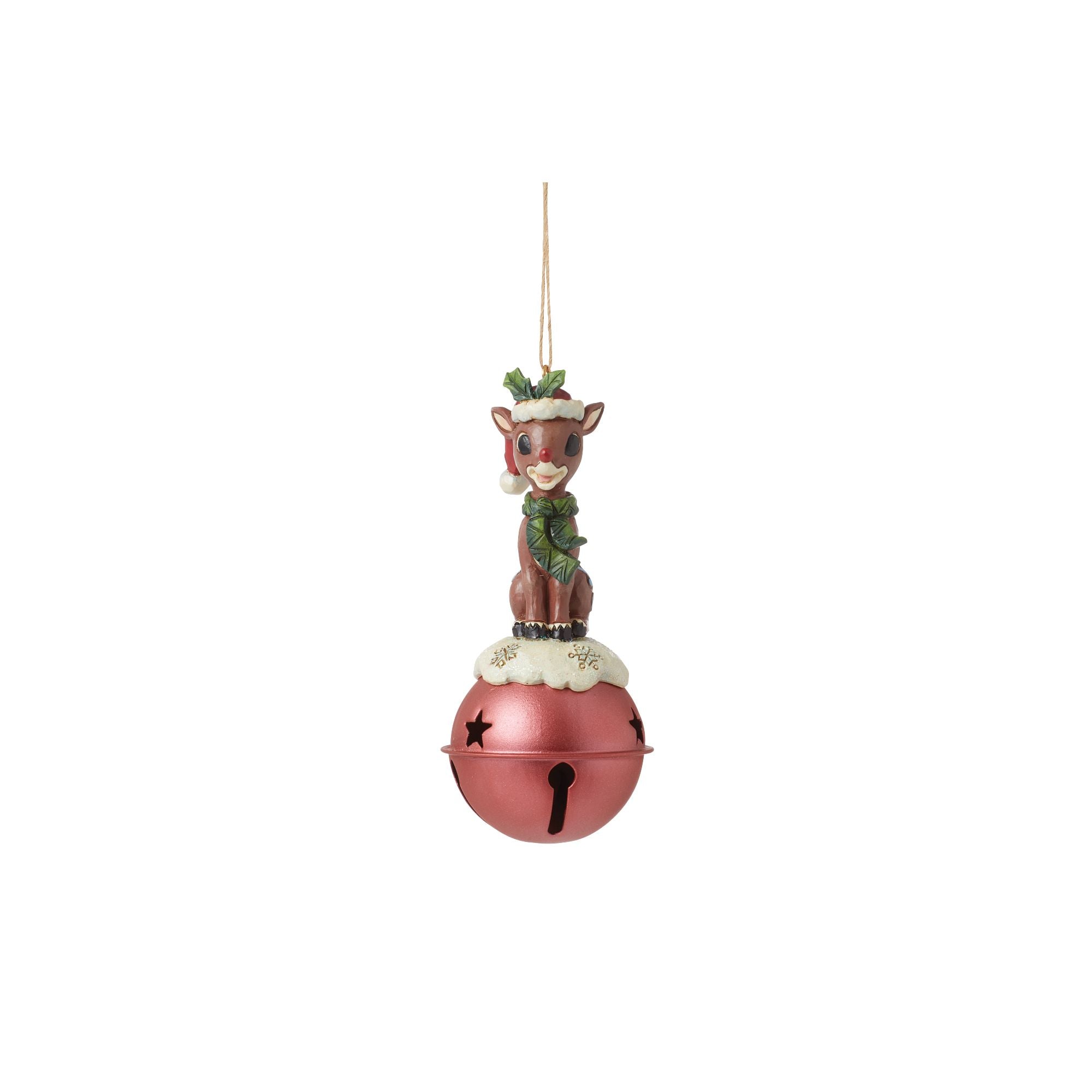 Rudolph Standing on Bell Ornament - Thumbnail 4