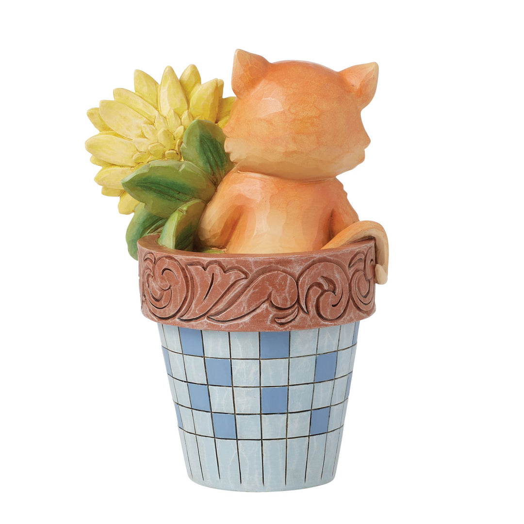 cat in a plant pot Cat in Flowerpot Figurine – Jim Shore