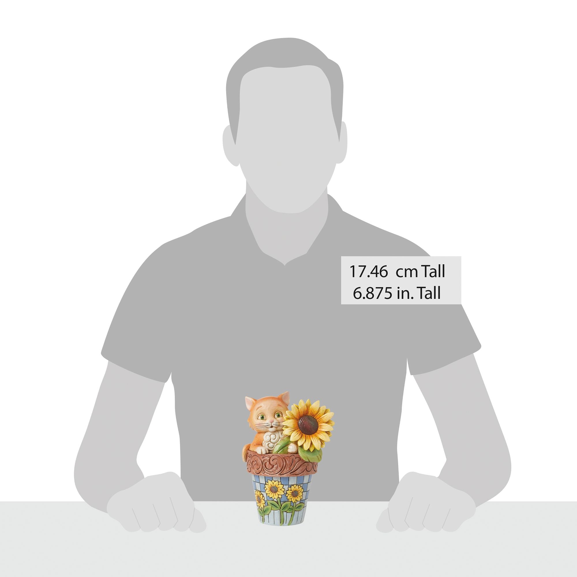 Cat in Flowerpot Figurine - Thumbnail 5
