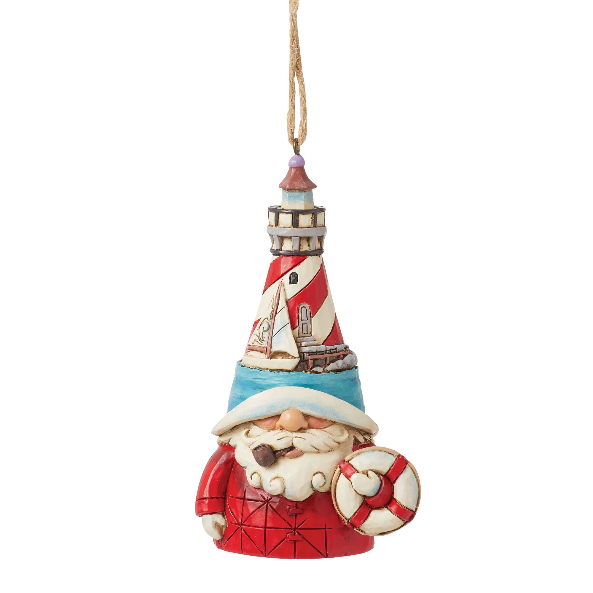 Jim Shore Coastal Lighthouse Hat Gnome Ornament