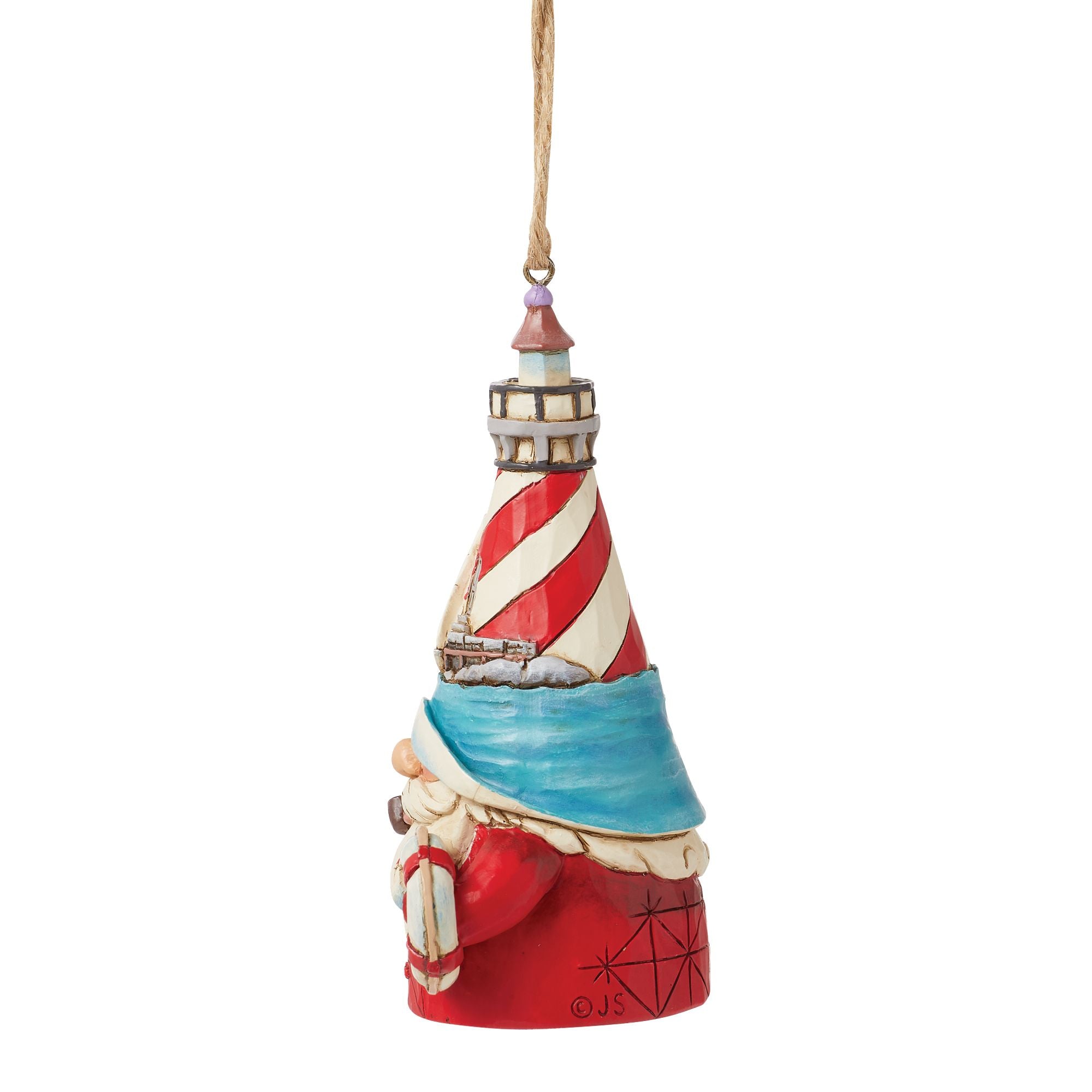 Jim Shore Coastal Lighthouse Hat Gnome Ornament - Thumbnail 3