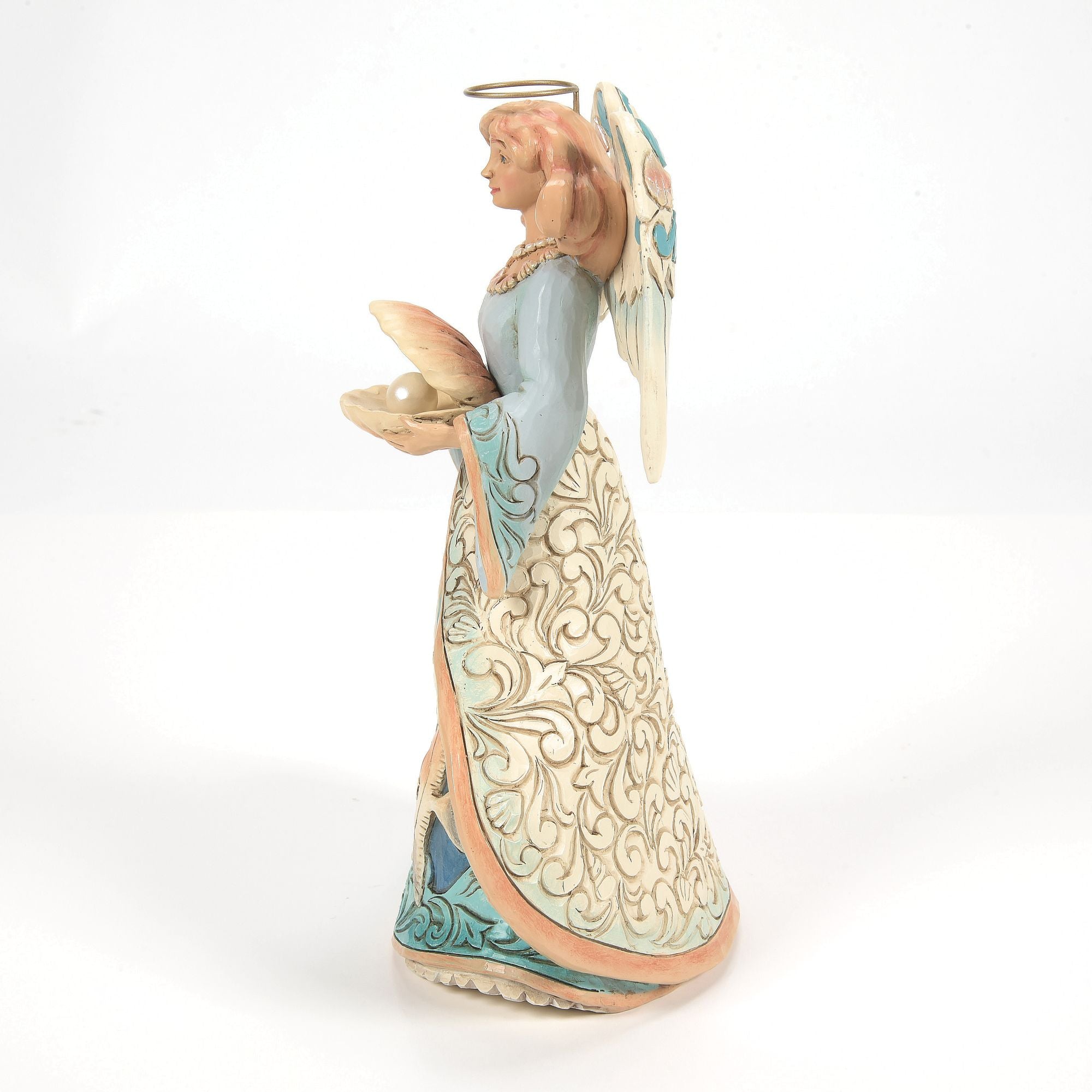 Angel Holding Shell Figurine – Jim Shore