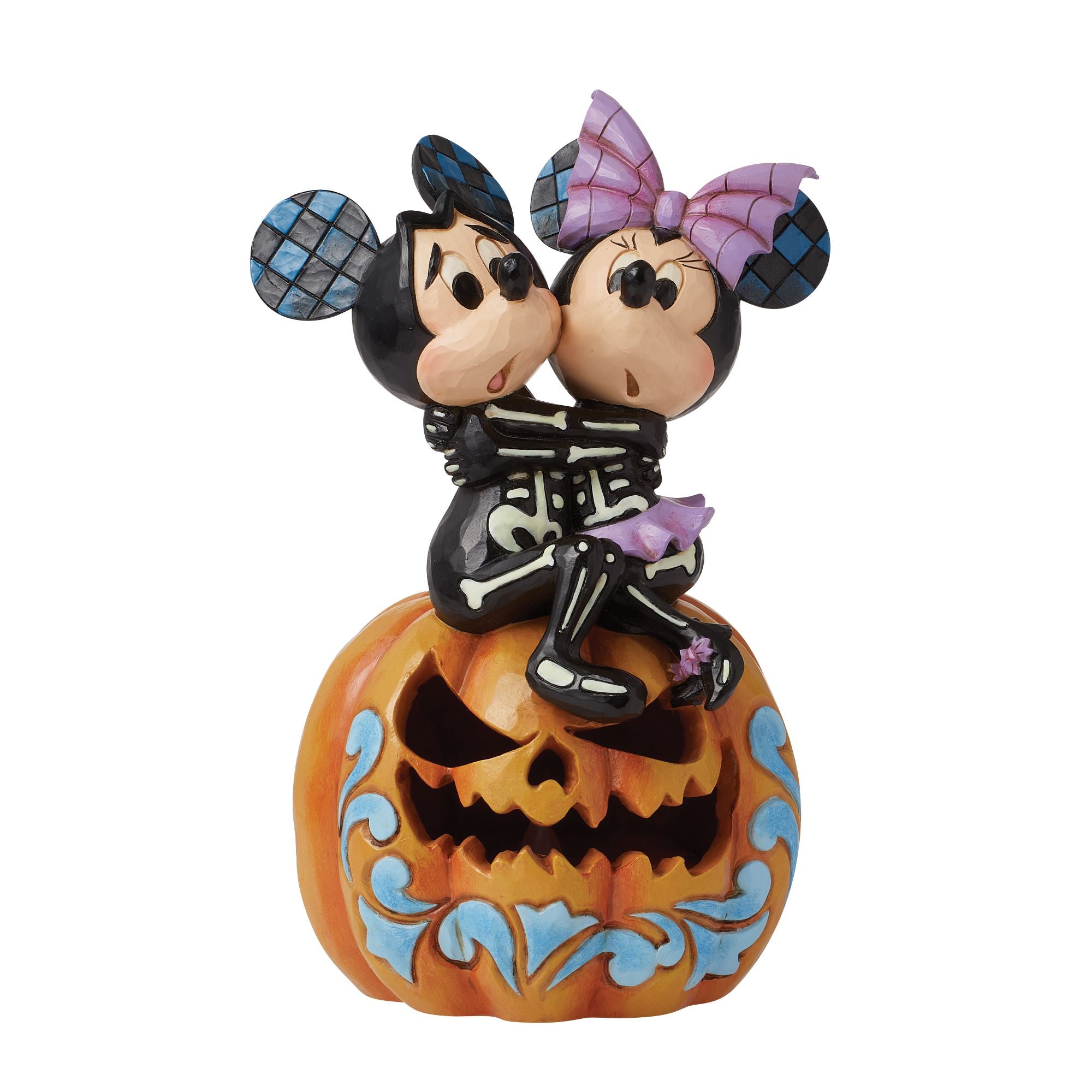 【Disney Traditions】ミッキー＆ミニー スケアード スケルトンズ Mickey&Minnie Scared Skeletons – Jim Shore