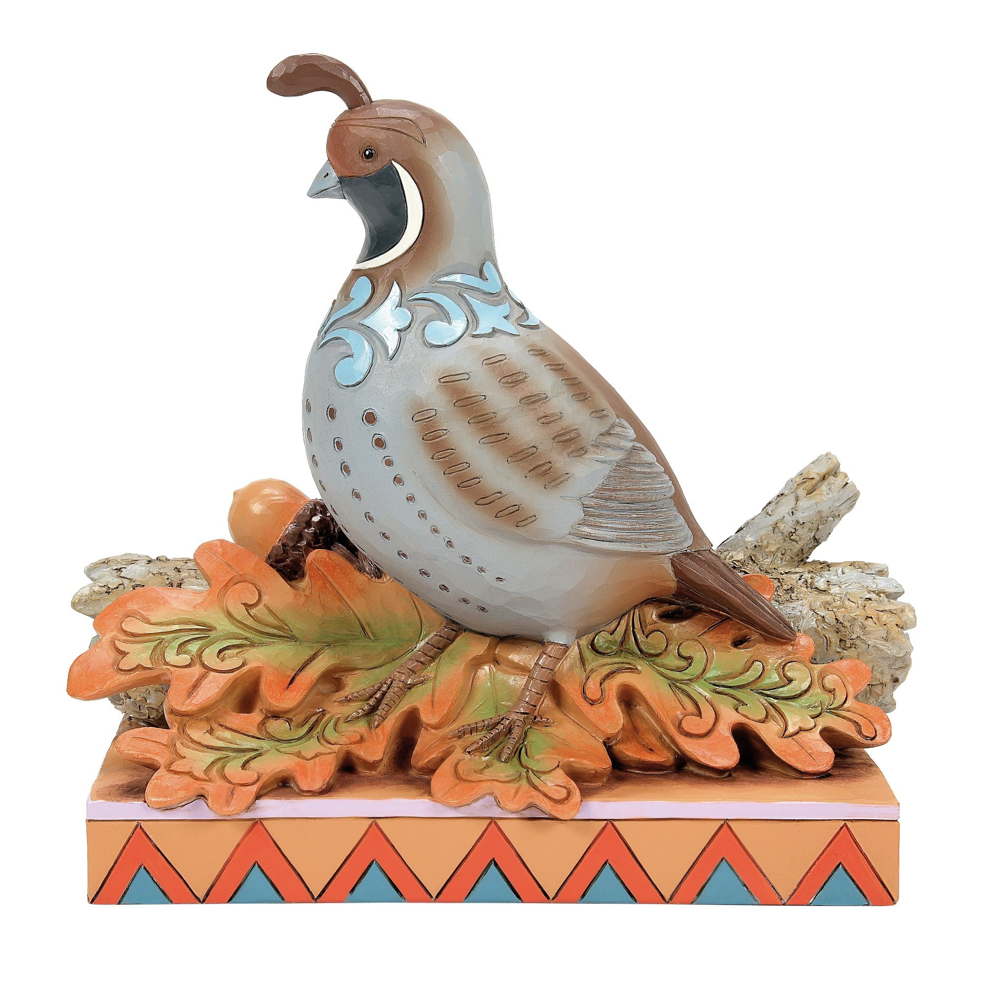 Quail Sitting on Leaves Fig – Jim Shore