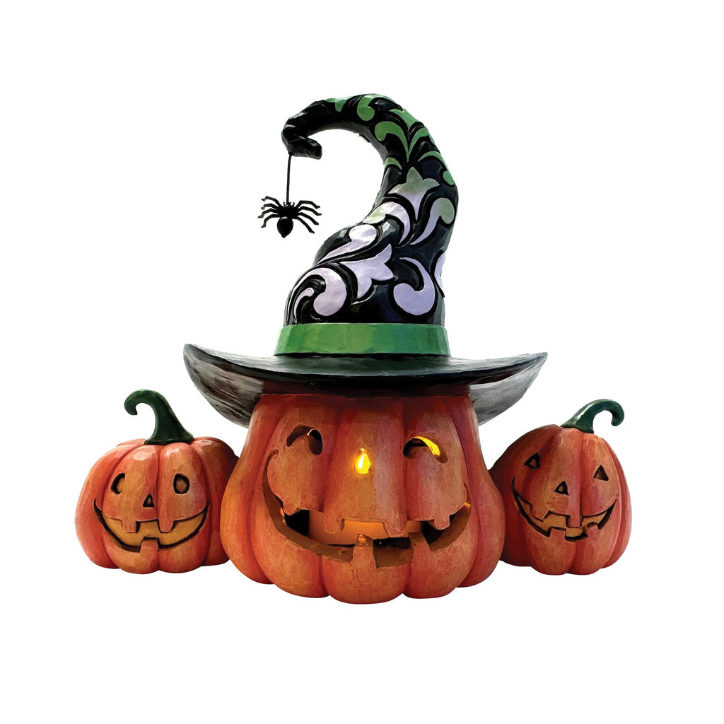 Three Jack-O-Lanterns LED Fig – Jim Shore