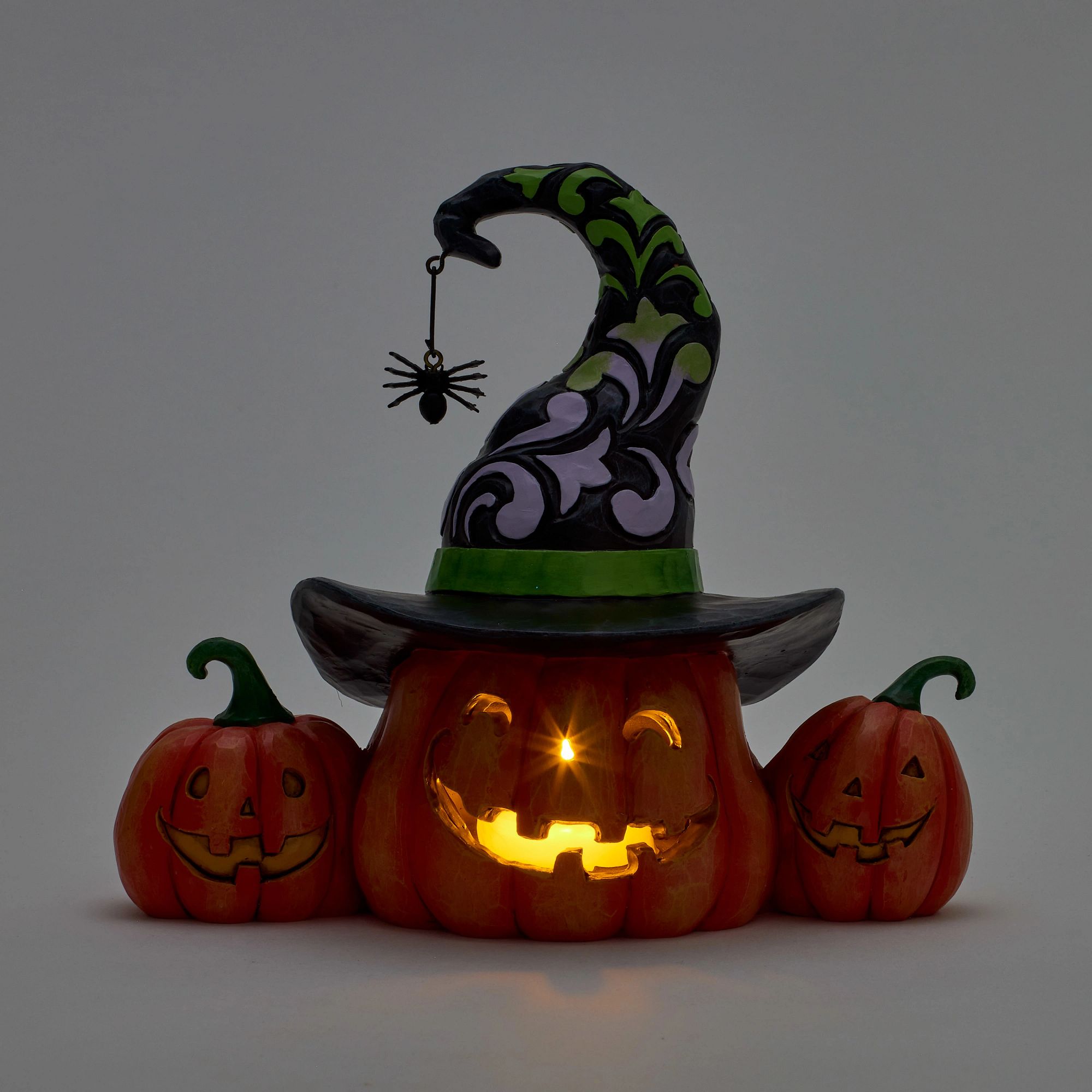 Three Jack-O-Lanterns LED Fig – Jim Shore
