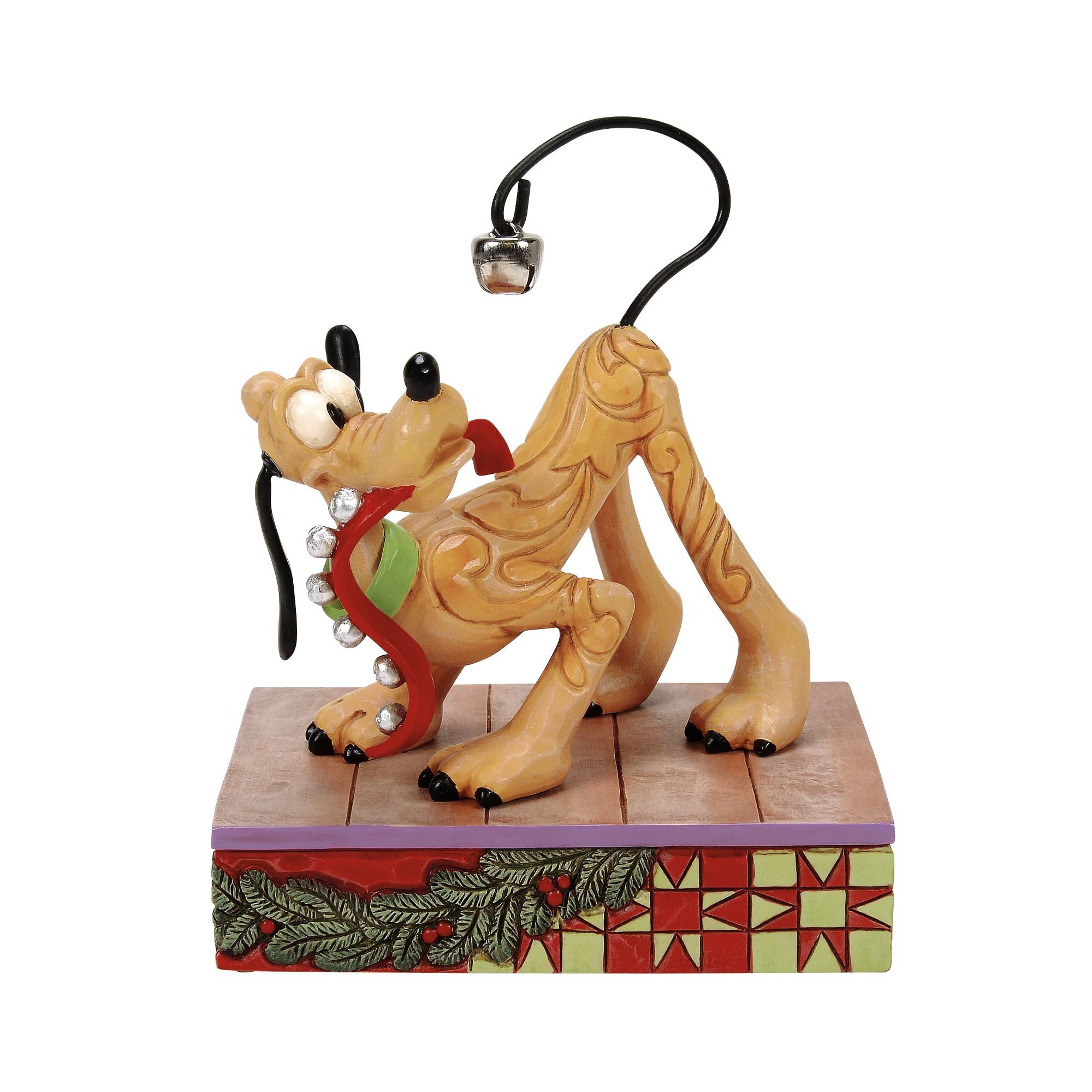 Jim Shore Disney Traditions Pluto Christmas Bell on Tail Figurine - Thumbnail 3