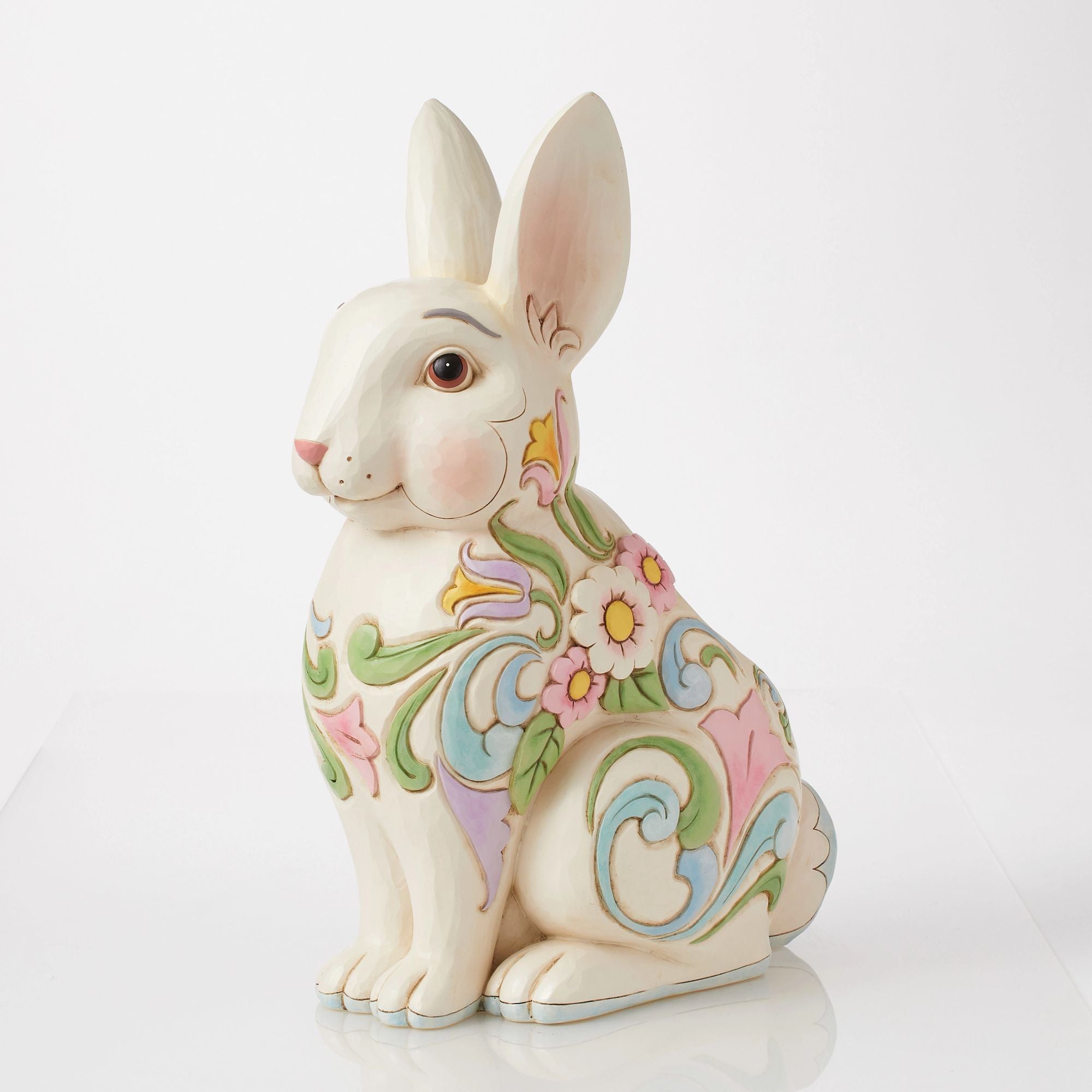 フェイスクリーム Rabbit Planter White Floral Rabbit – Jim Shore
