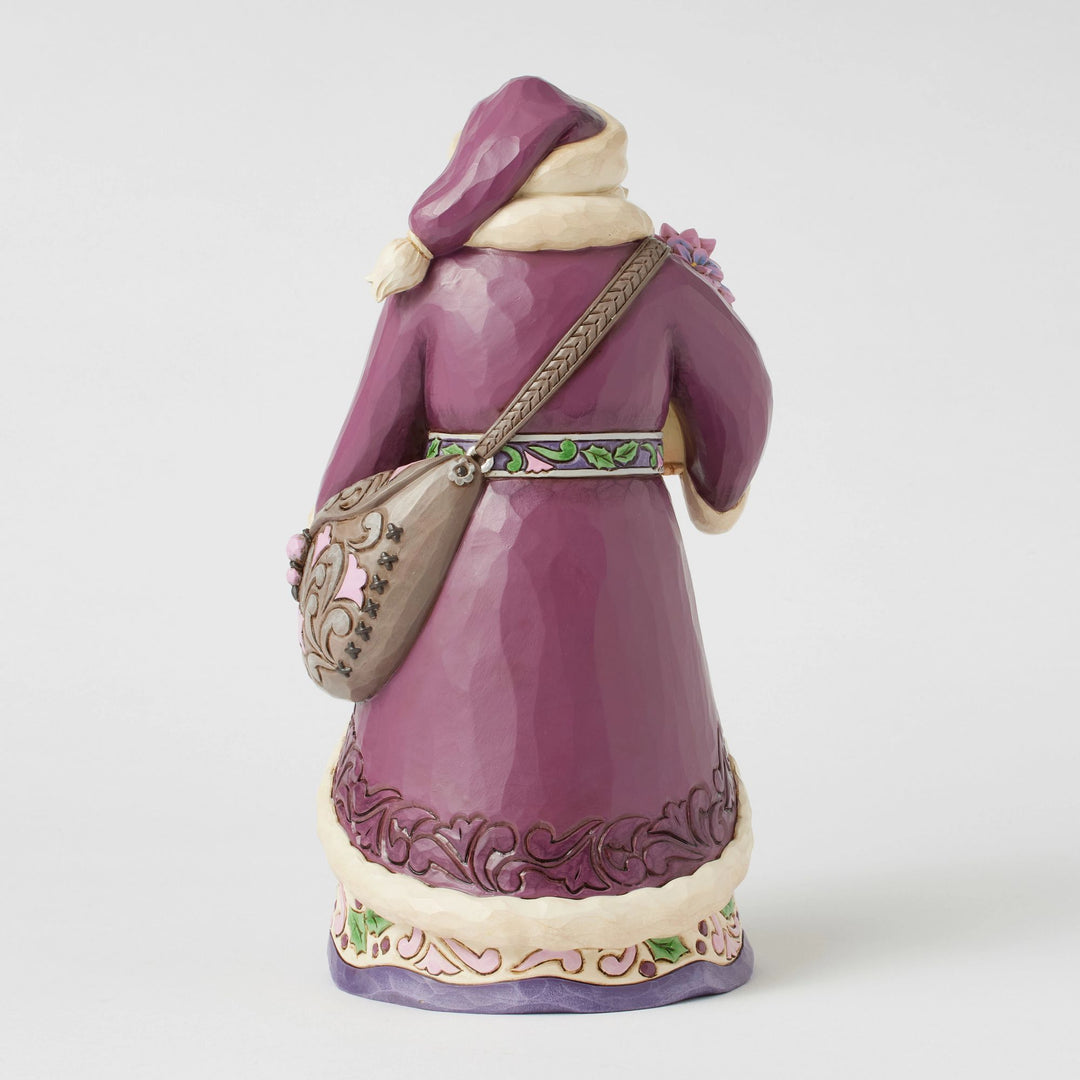 Purple Santa Figurine