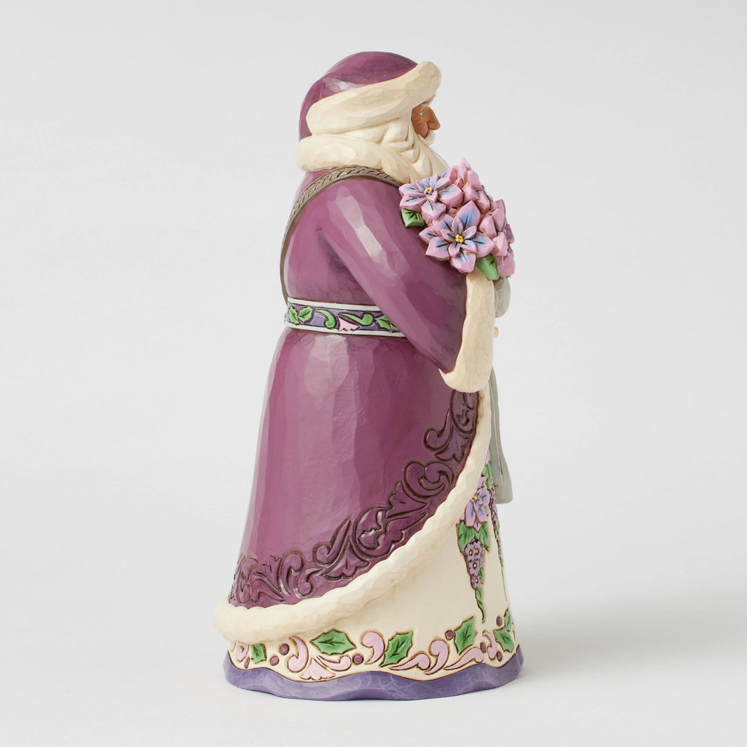 Purple Santa Figurine
