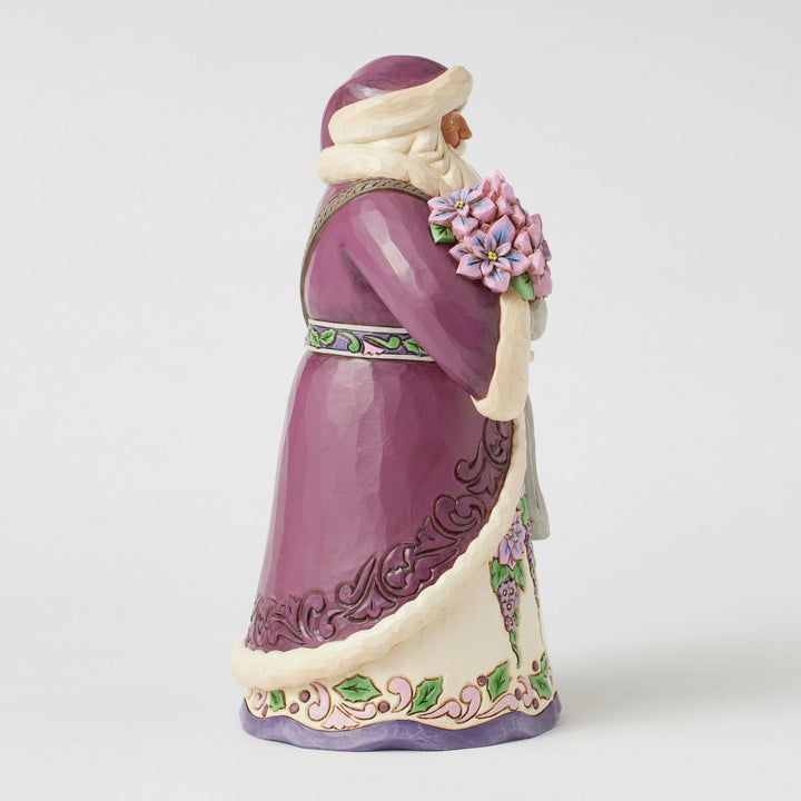 Purple Santa Figurine