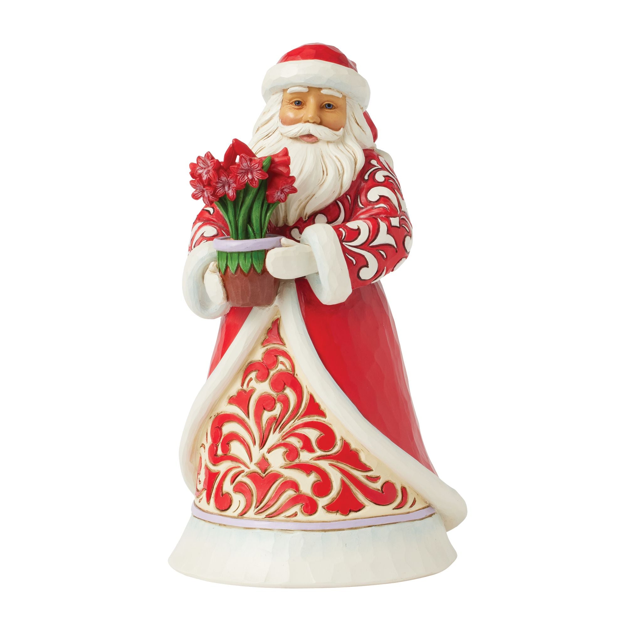 Santa with Blooming Amaryllis – Jim Shore