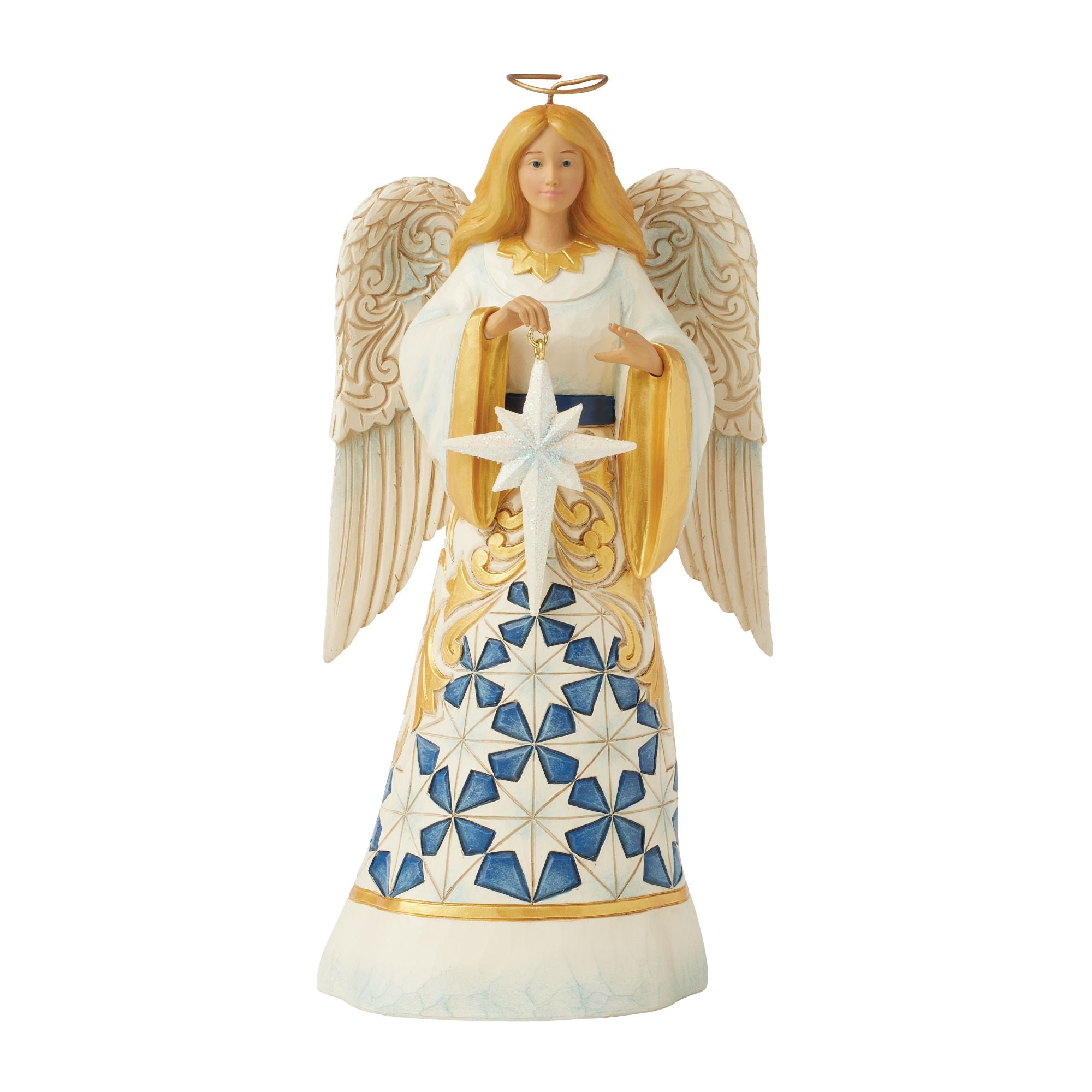 Blue & Gold Angel Figurine – Jim Shore