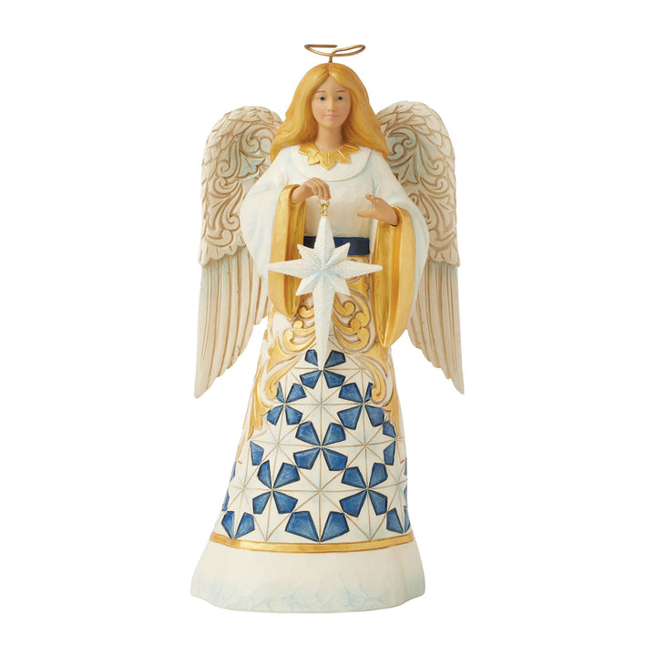 Blue & Gold Angel Figurine
