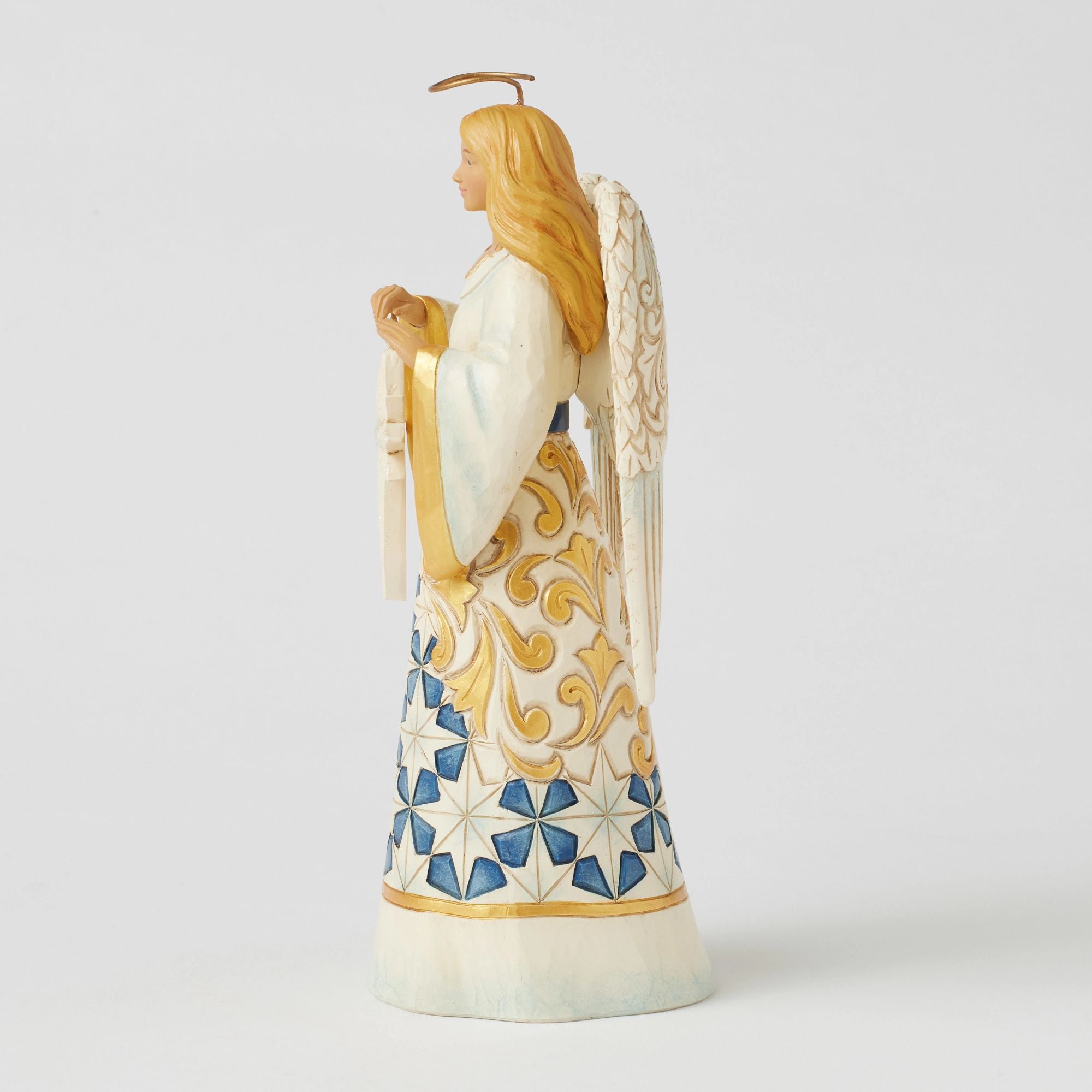 Blue & Gold Angel Figurine – Jim Shore