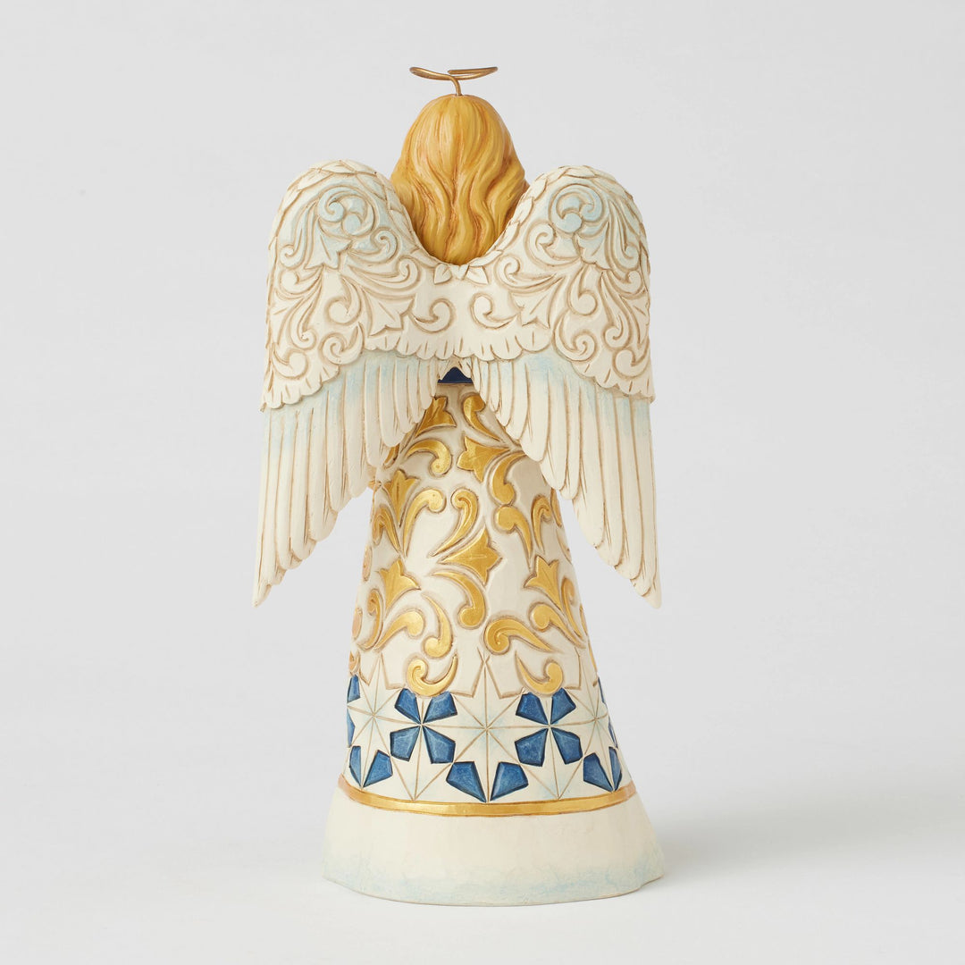 Blue & Gold Angel Figurine