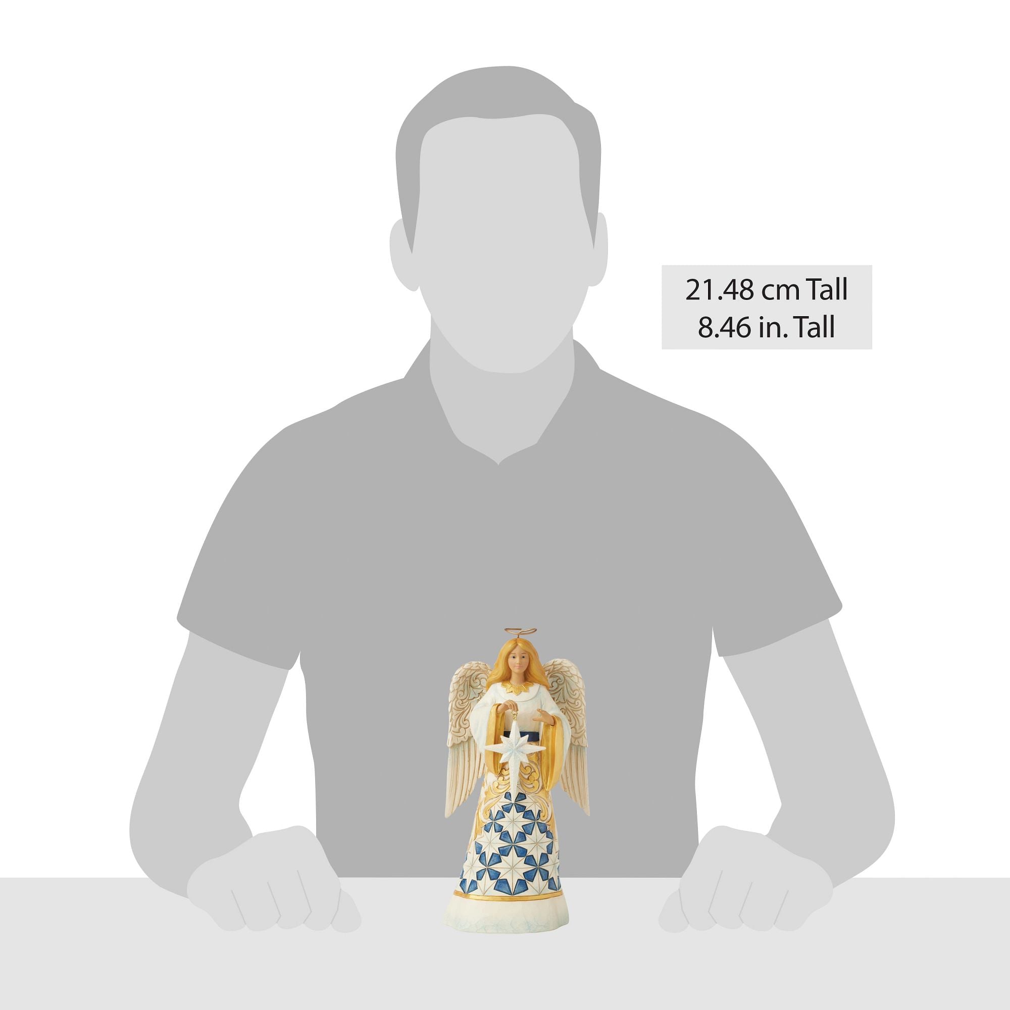 Blue & Gold Angel Figurine – Jim Shore