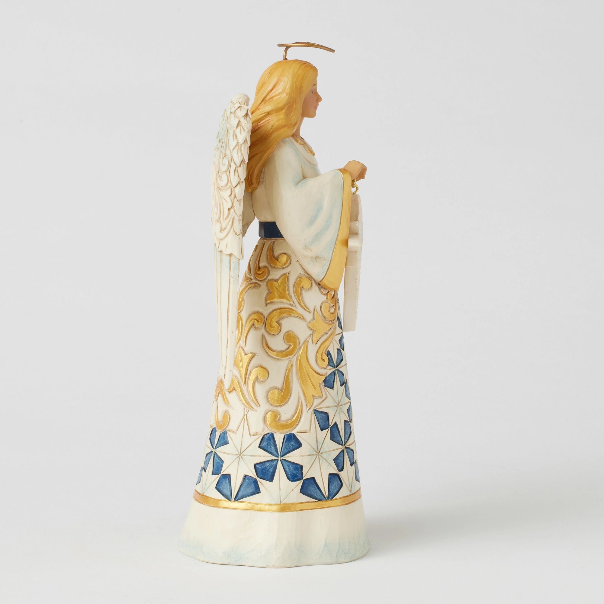 Blue & Gold Angel Figurine – Jim Shore